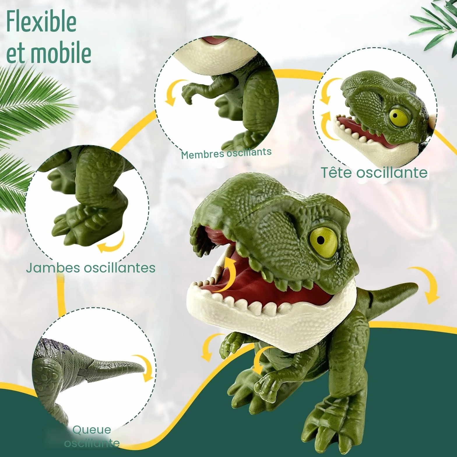 Dinosaure Jouet Ensemble, ABS Mini Dinosaure 10 Pcs, Mignon Durable pour Enfants Garçons Filles