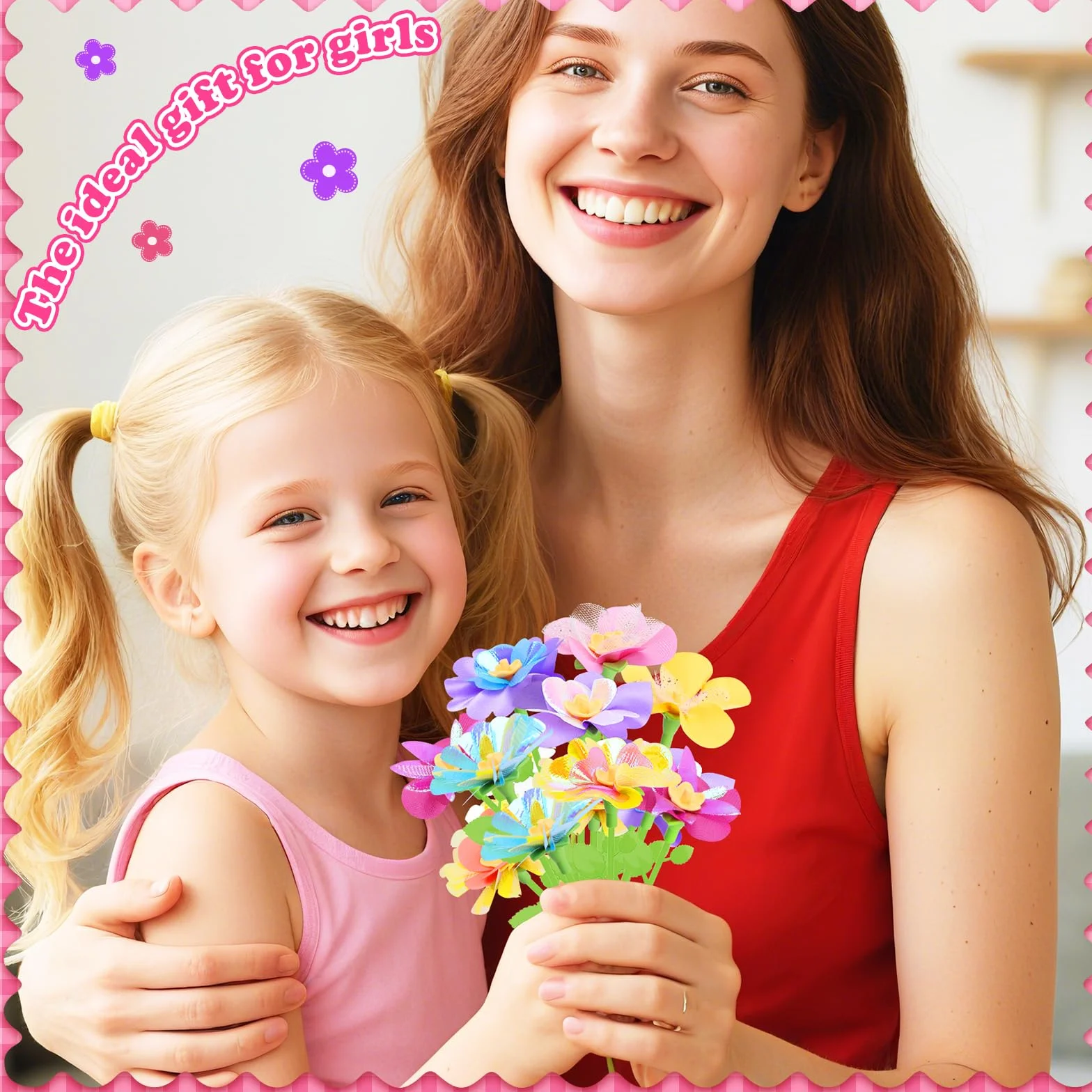 DIY Tissu Bouquet de Fleurs Kit 36pcs Accessoires Artisanat pour Arrangements Floraux Créatifs