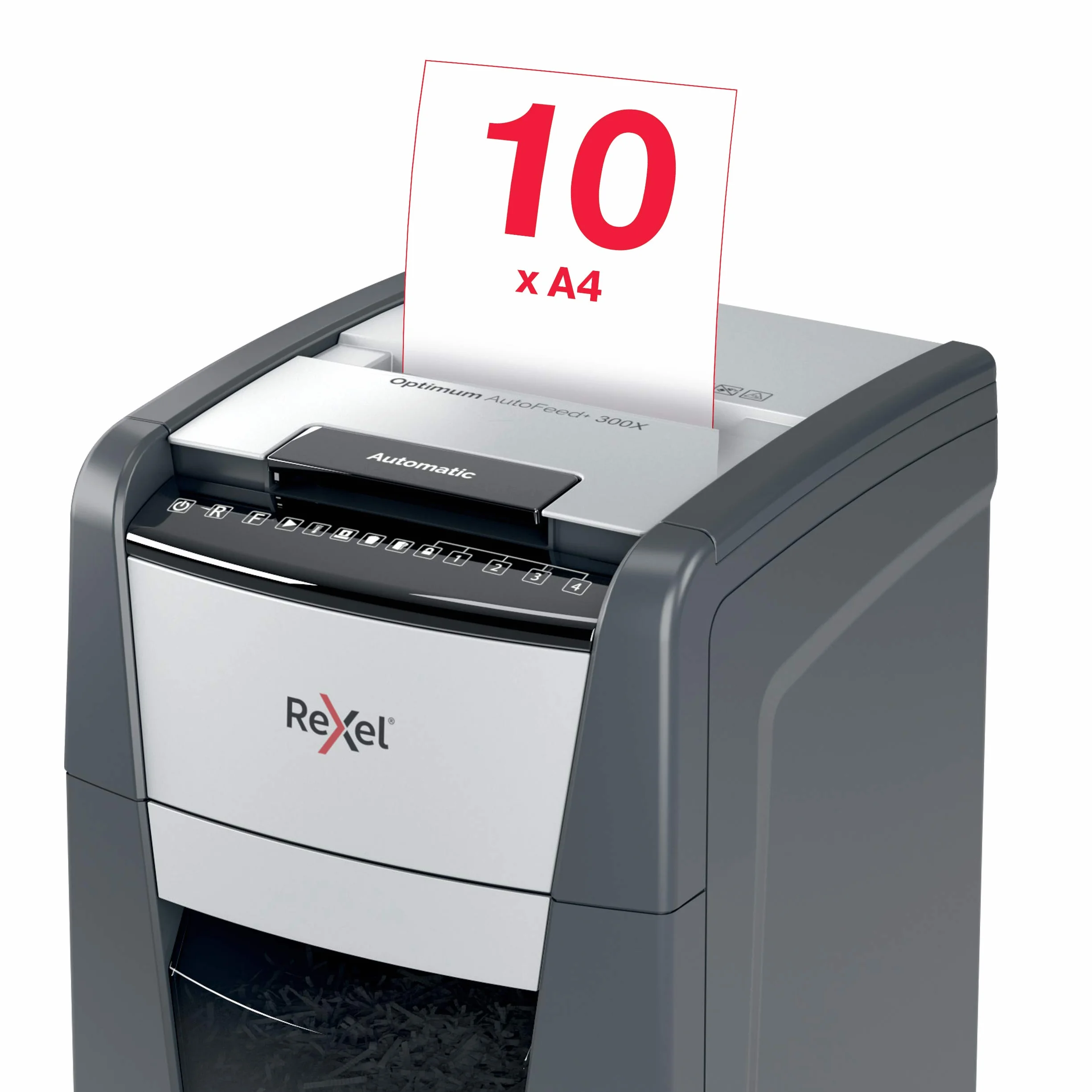 Rexel Auto+ 300X Destructeur de Documents Automatique Coupe Croisée Sécurité P4 300 Feuilles 60L