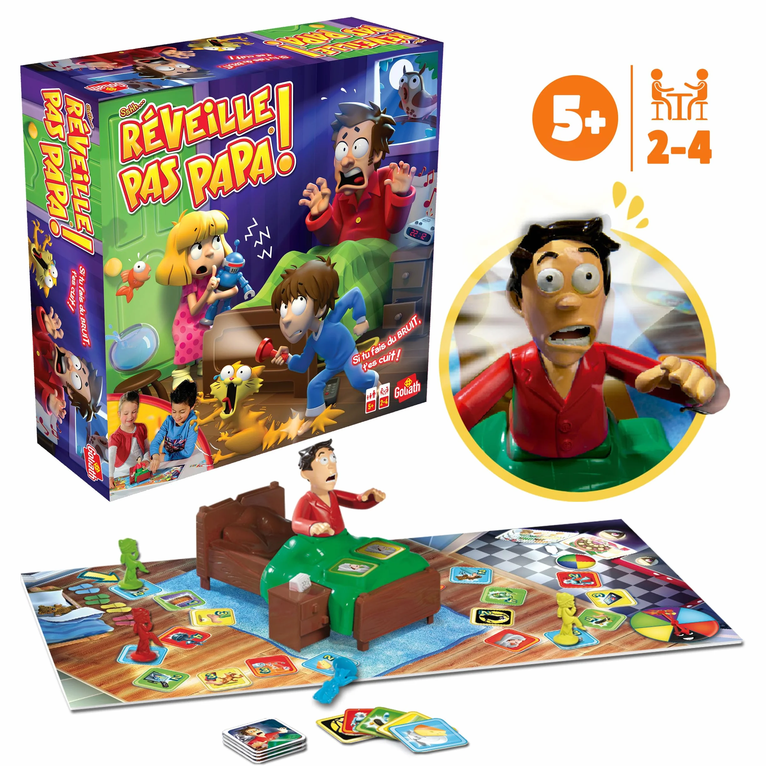 Goliath Réveille Pas Papa - Jeu de Société pour Enfants dès 5 Ans - 2 à 4 Joueurs