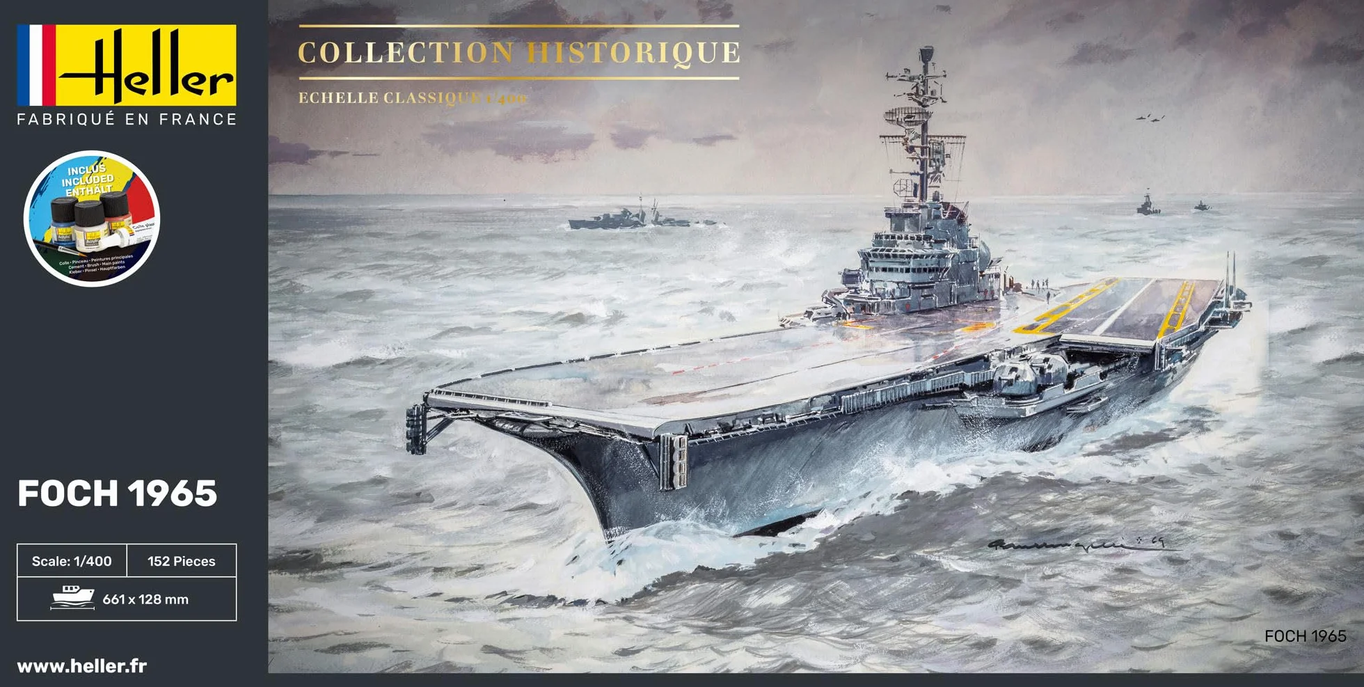 HELLER JOUSTRA Maquette Bateau Foch Starter Kit