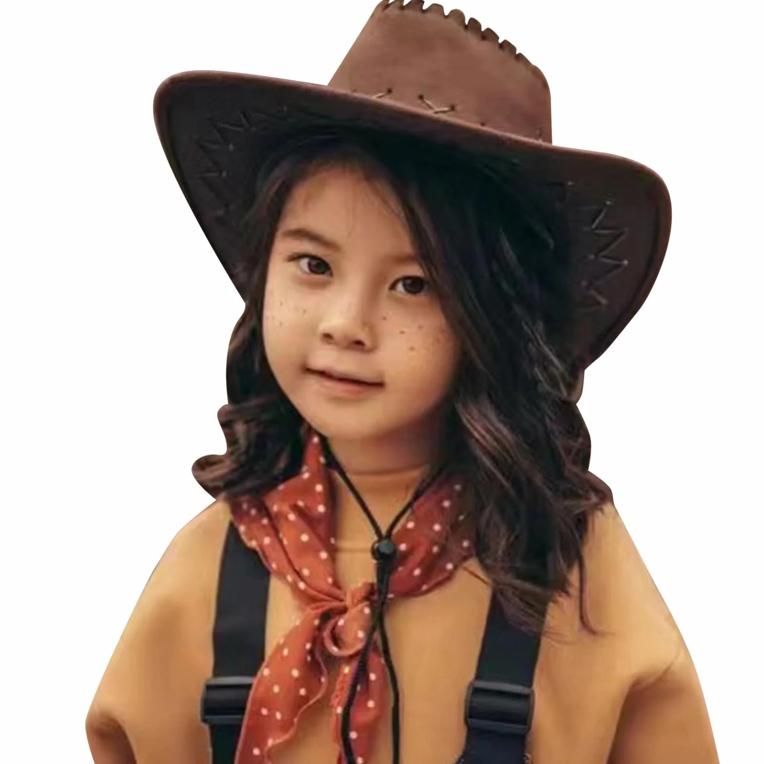 Chapeau de cowboy en daim synthétique pour enfants