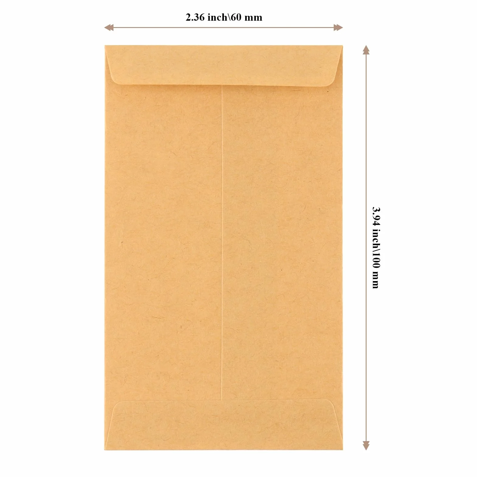 Enveloppes kraft auto-adhésives 6x10 cm marron lot 600 pour cadeaux cartes argent