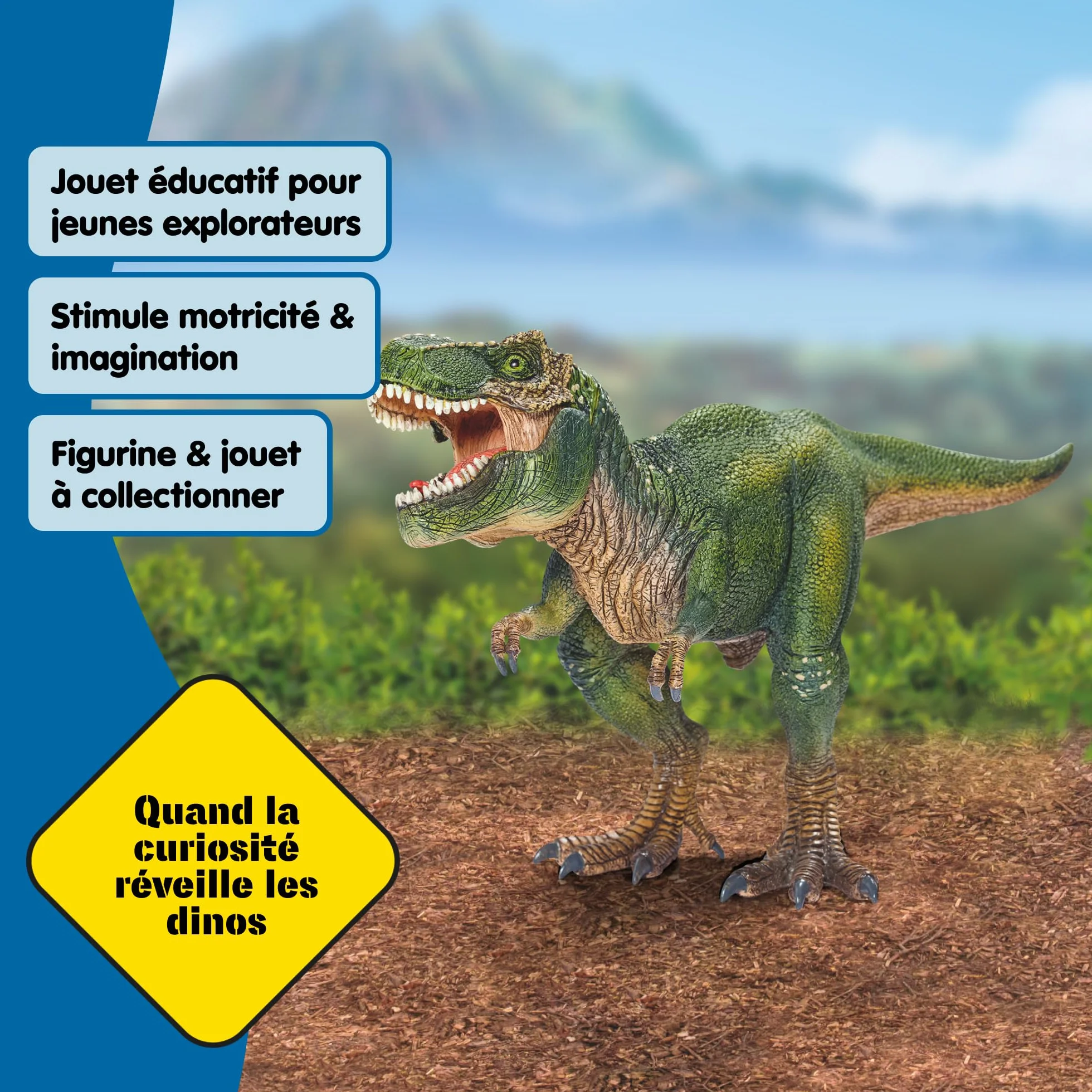 Schleich Dinosaure Tyrannosaurus Rex 14525 Figurine réaliste mâchoire Mobile Jouet dès 3 Ans 28 x 10 x 14 cm