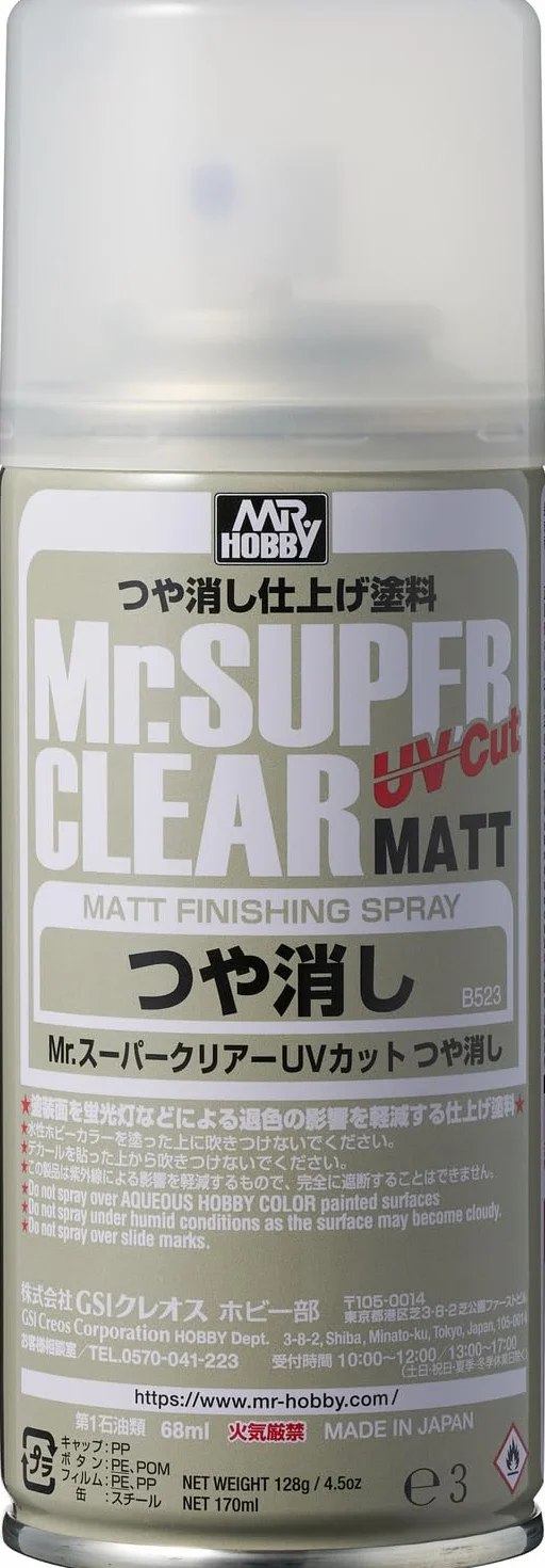GUNZE B523 MR. SUPER CLEAR UV CUT FLAT SPRAY 170 ML
