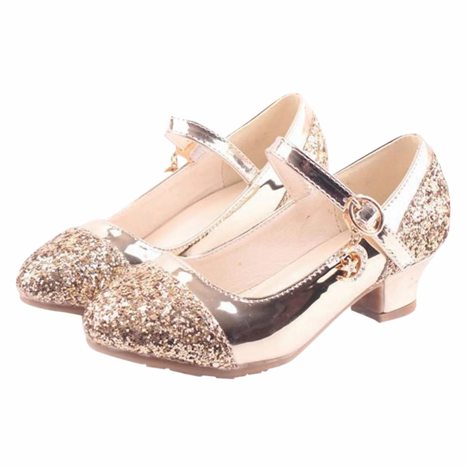 Chaussures à talon princesse pour fille Sandales paillettes cosplay Mary