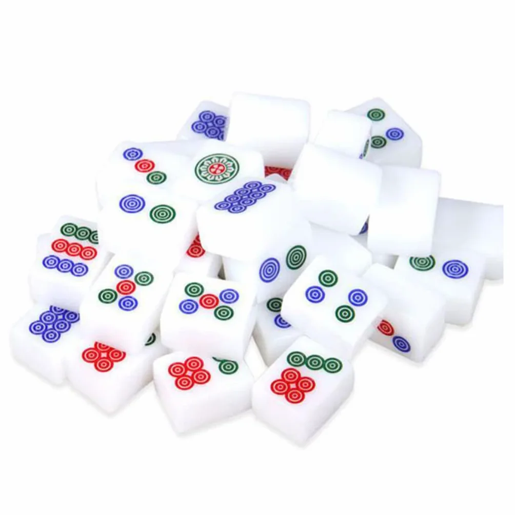 Ensemble de Mahjong Chinois en Acrylique | Multicolore for les voyages, les fêtes, la famille et les cadeaux.