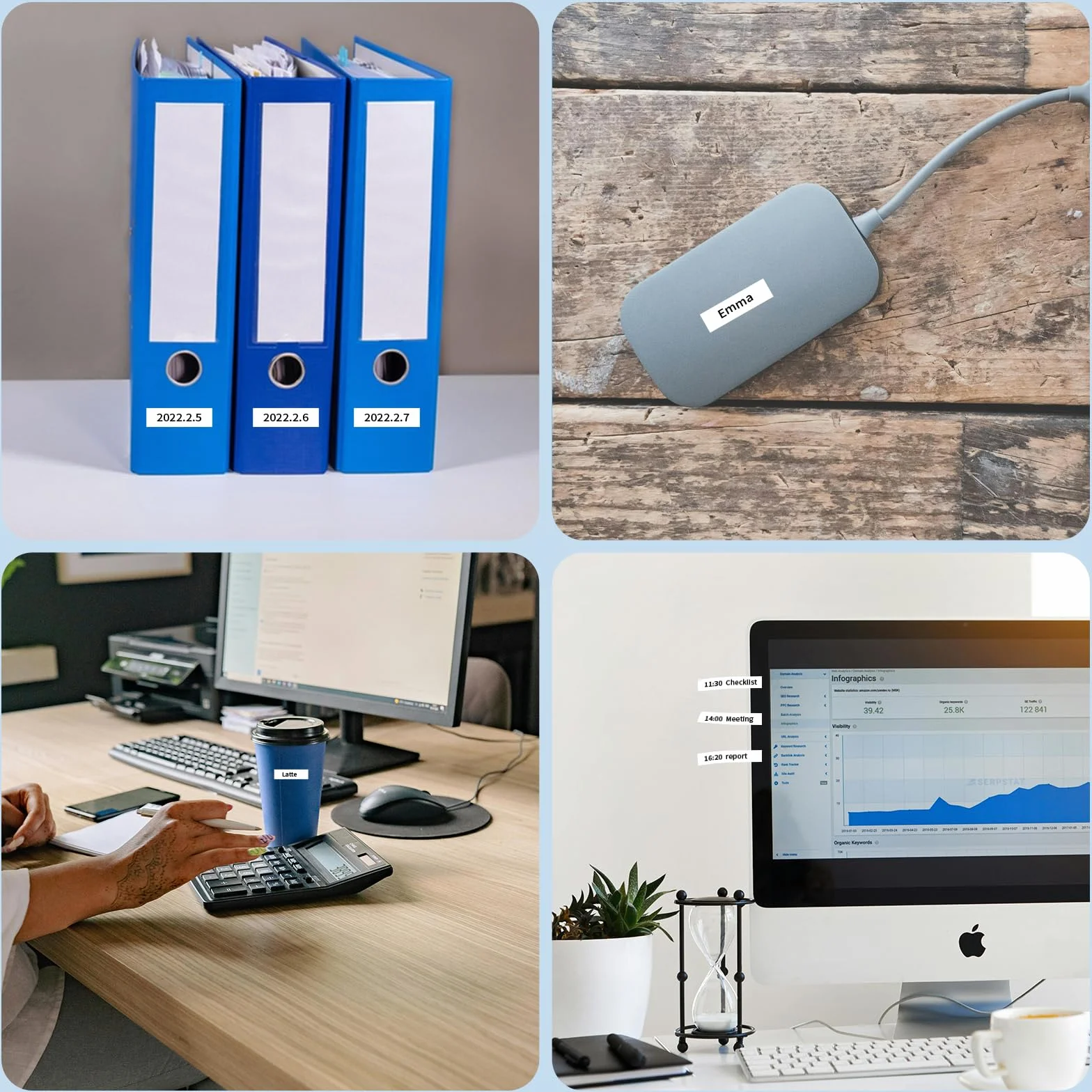 Lot de 3 Ruban Recharge Dymo D1 12mm x 7m pour Labelmanager 160 210D 280 360D 420P