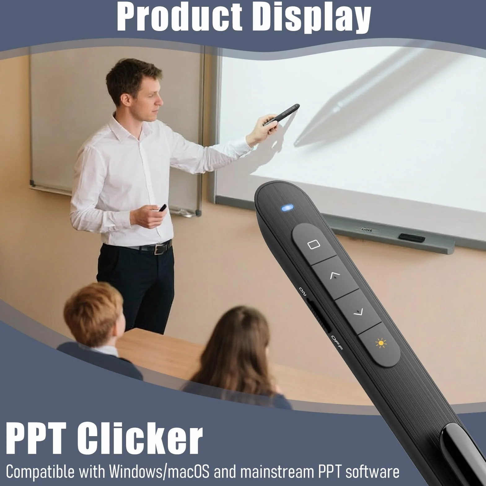 Pointeur Laser Télécommande Présentation PowerPoint Keynote Google Slides PDF Compatible Windows Mac Plug & Play