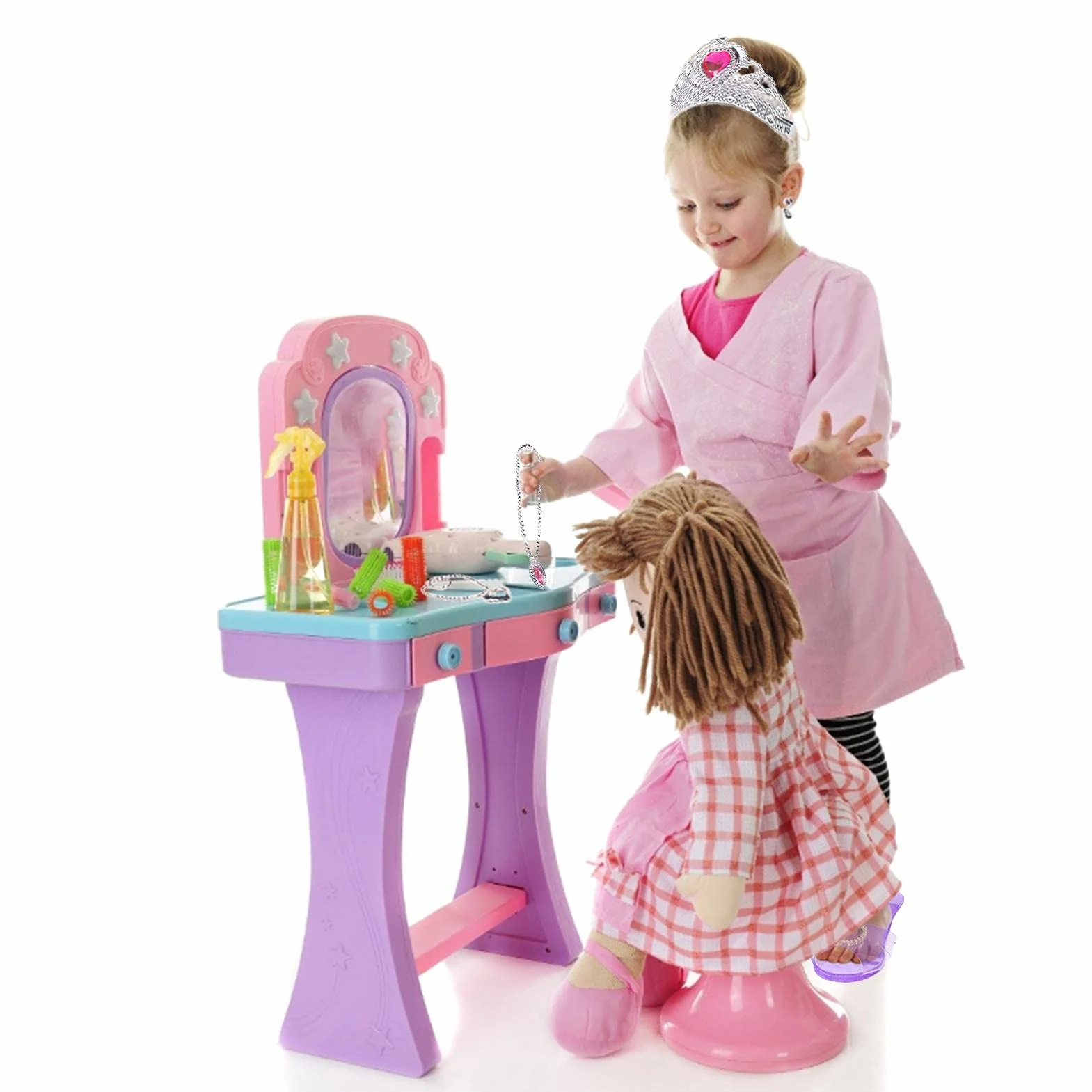 Princesse Chaussures Jeu Rôle Set avec Bijoux Fantaisie pour Filles 3-6 Ans