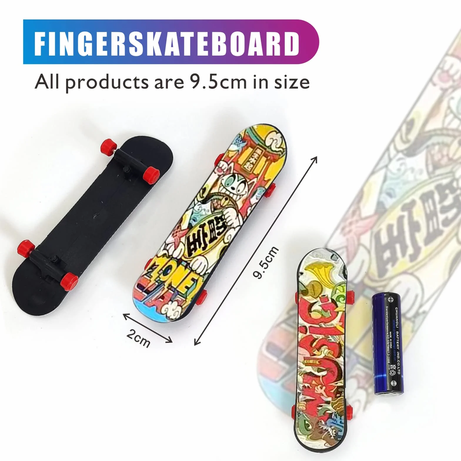 Mini Fingerboard 30 Pièces Professionnel 9.5x2x1.1cm Skateboard Miniature