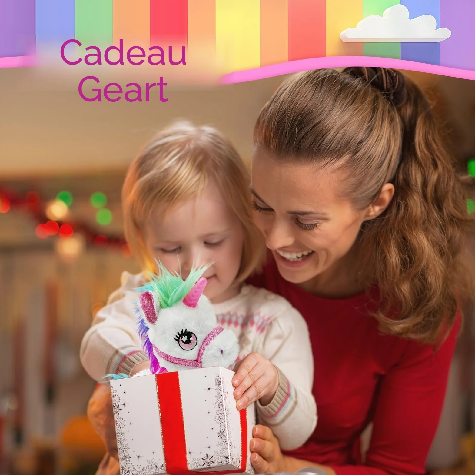 Jouet Licorne Fille 3-6 Ans, YH YUHUNG Licorne Qui Marche avec Laisse Télécommandée, Peluche Interactive Corne Lumineuse Sons