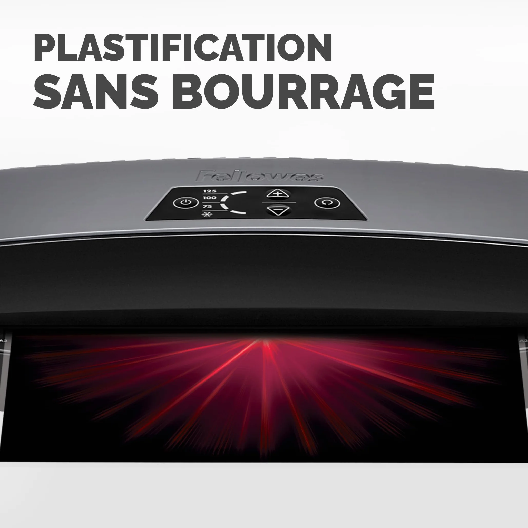 Fellowes Plastifieuse Calibre A3 80 à 125 microns Pack 10 pochettes