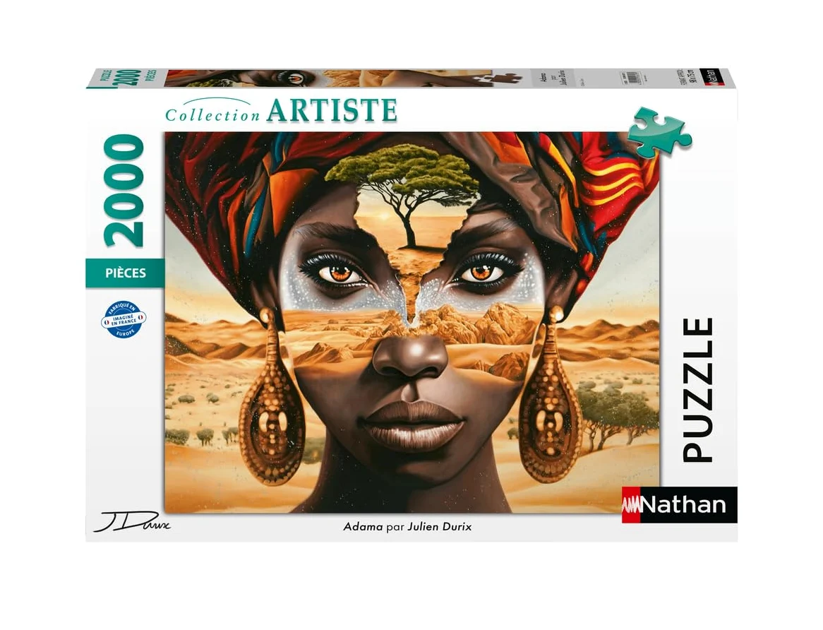 Nathan - Puzzle 2000 pièces - Adama - Julien Durix - Adultes et Enfants dès 14 Ans - Puzzle de qualité supérieure - Collection Artiste - 12001617