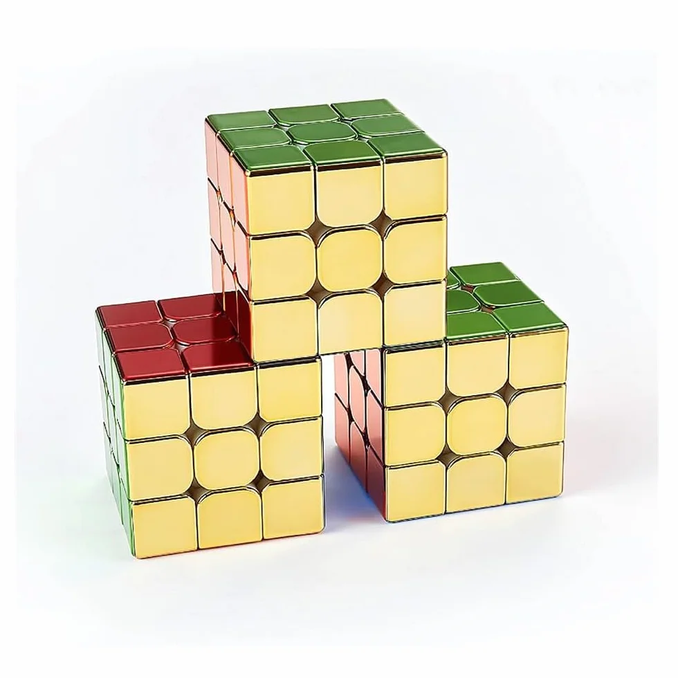 XMDCuber 3x3 Speed Cube Magnétique de Vitesse Puzzle Réfléchissant Miroir Brillant