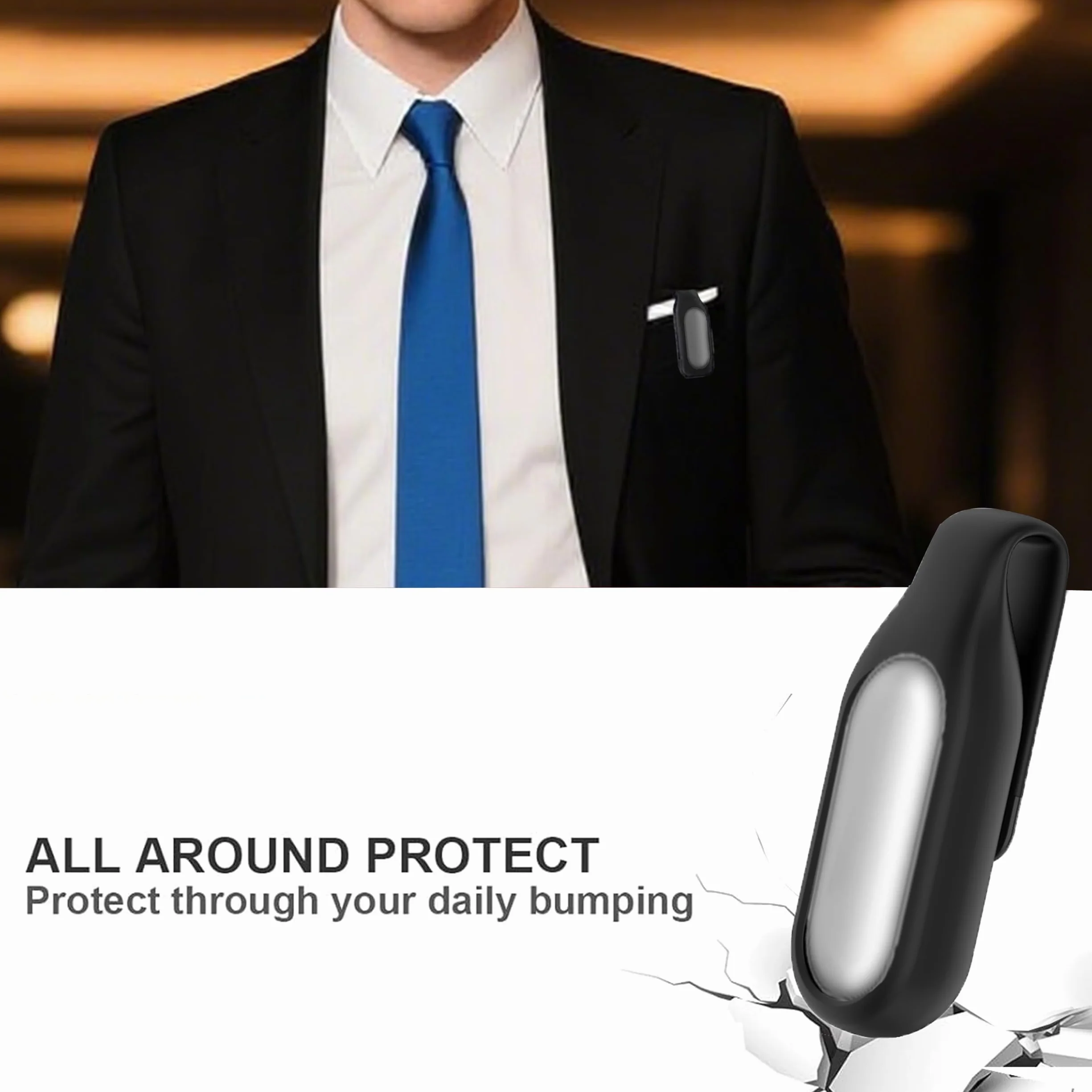 Étui en silicone souple pour enregistreur vocal PLAUD NotePin - Compatible avec NotePin AI (noir)