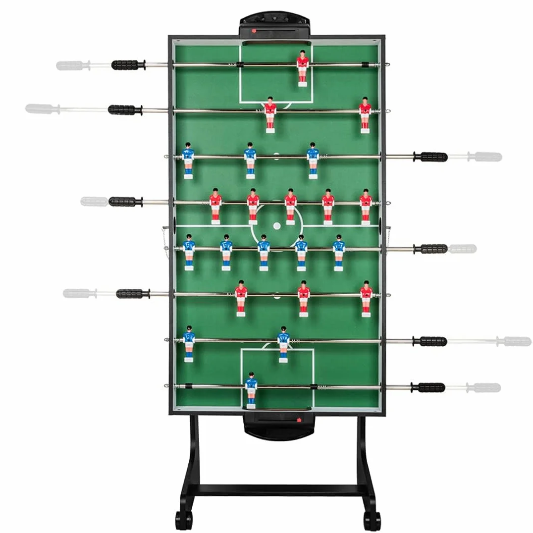 HLC Table Multijeux 4 en 1, Barre Rétractable Baby Foot Pliable, Multifonction Sport Babyfoot/Billard/Tennis de Table/Hockey, Convient Aux Adultes Et Aux Enfants Plaisir Familial.
