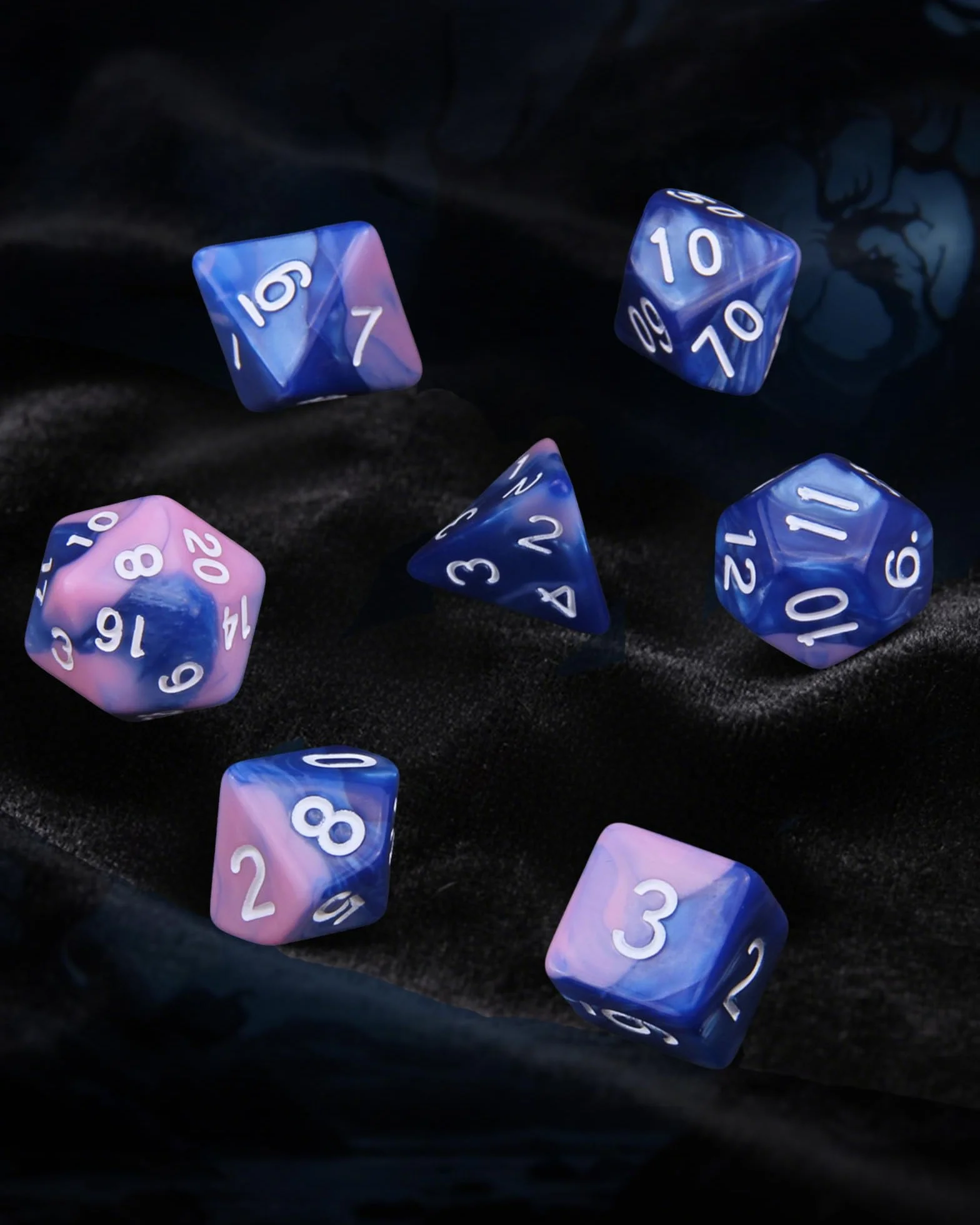 Jeu de Dés Polyédriques 42 Pièces 6 Sets Dés JDR D&D RPG MTG Jeux de Table avec Pochette
