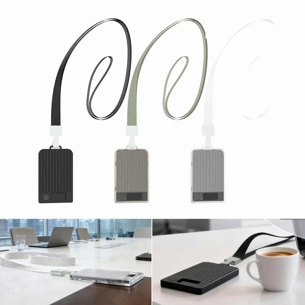 Étui de protection pour ordinateur portable Plaud Note/Plaud Note Pro AI, support magnétique, cordon de serrage, gris
