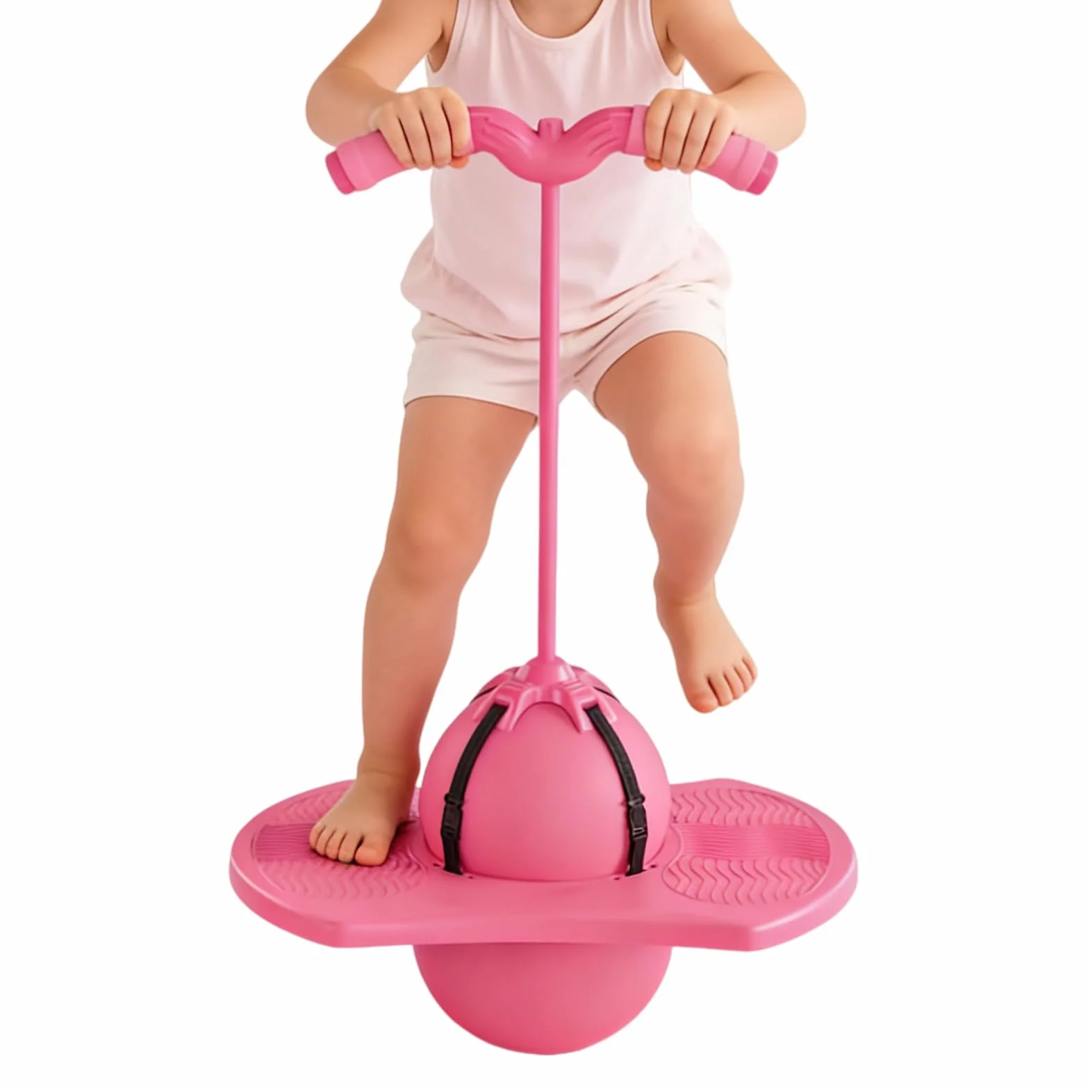 Ballon Sauteur avec Poignée Jouet Sautant pour Enfants Adultes Intérieur Extérieur