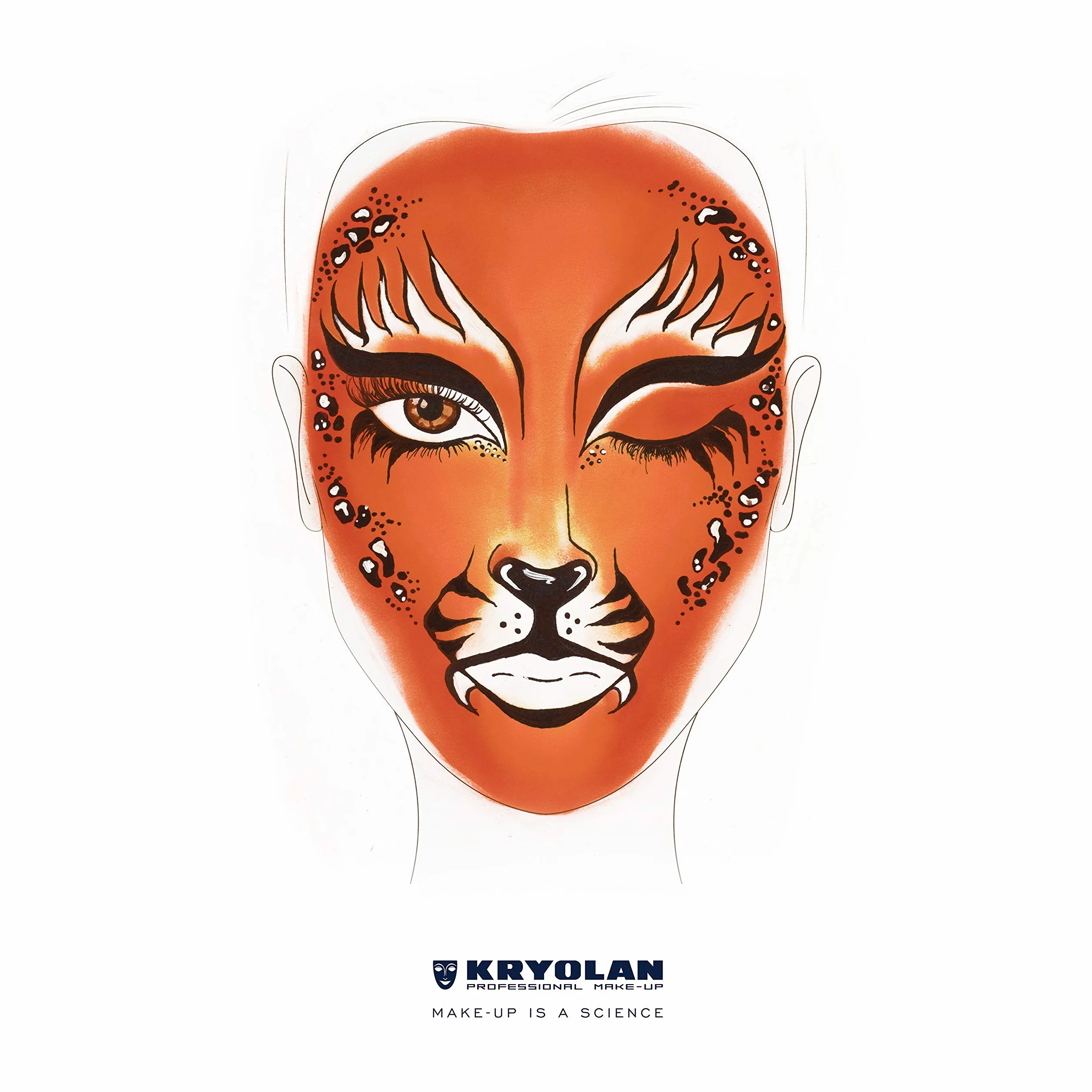 Kryolan Pintura Water Color Maquillage 25 ml Noir Lavable Végétalien Sans parfum