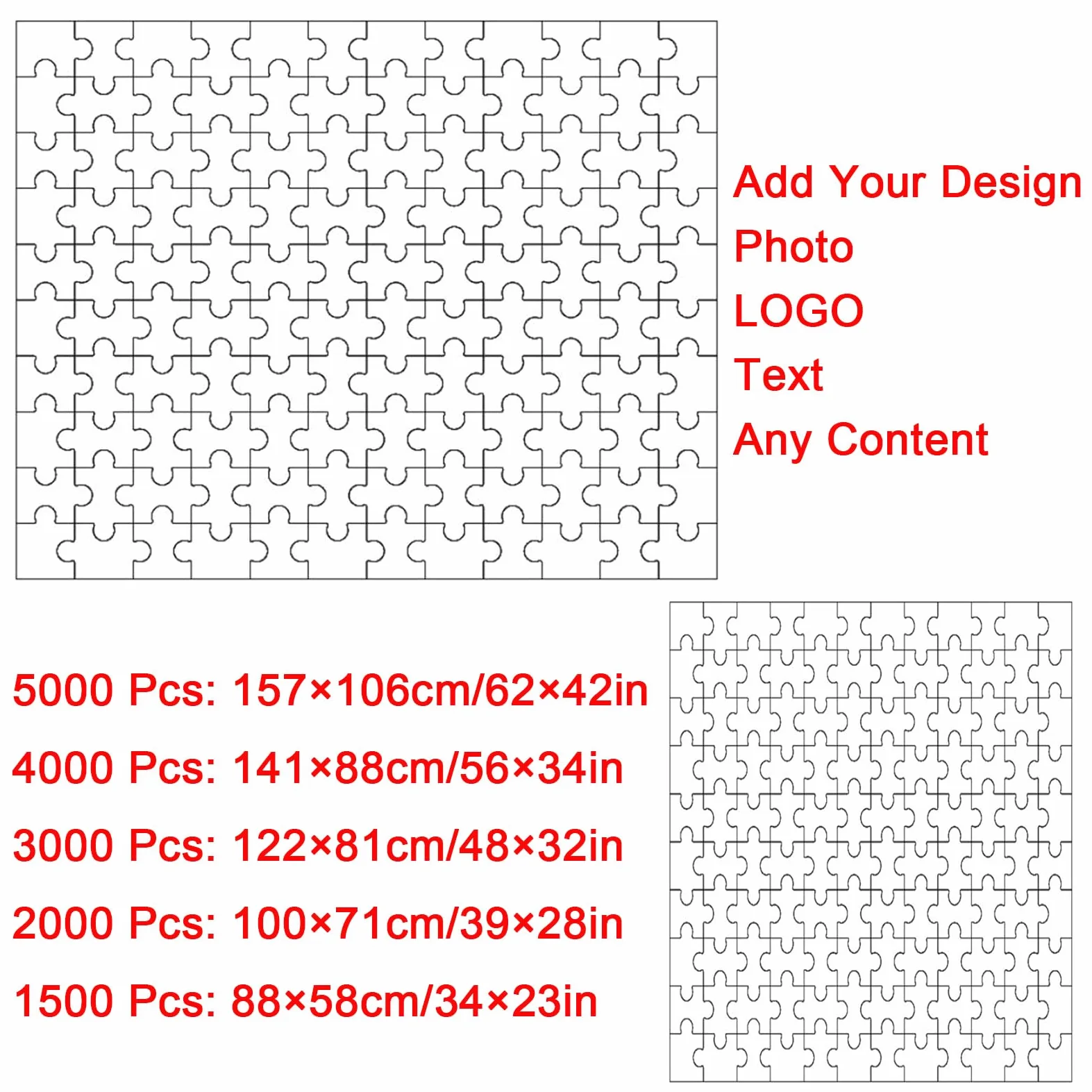 Puzzle Personnalisé Photo 5000 Pièces Personnalisable Cadeau, Puzzle de Mariage, Animal de Compagnie, Paysage, 5000 Pcs