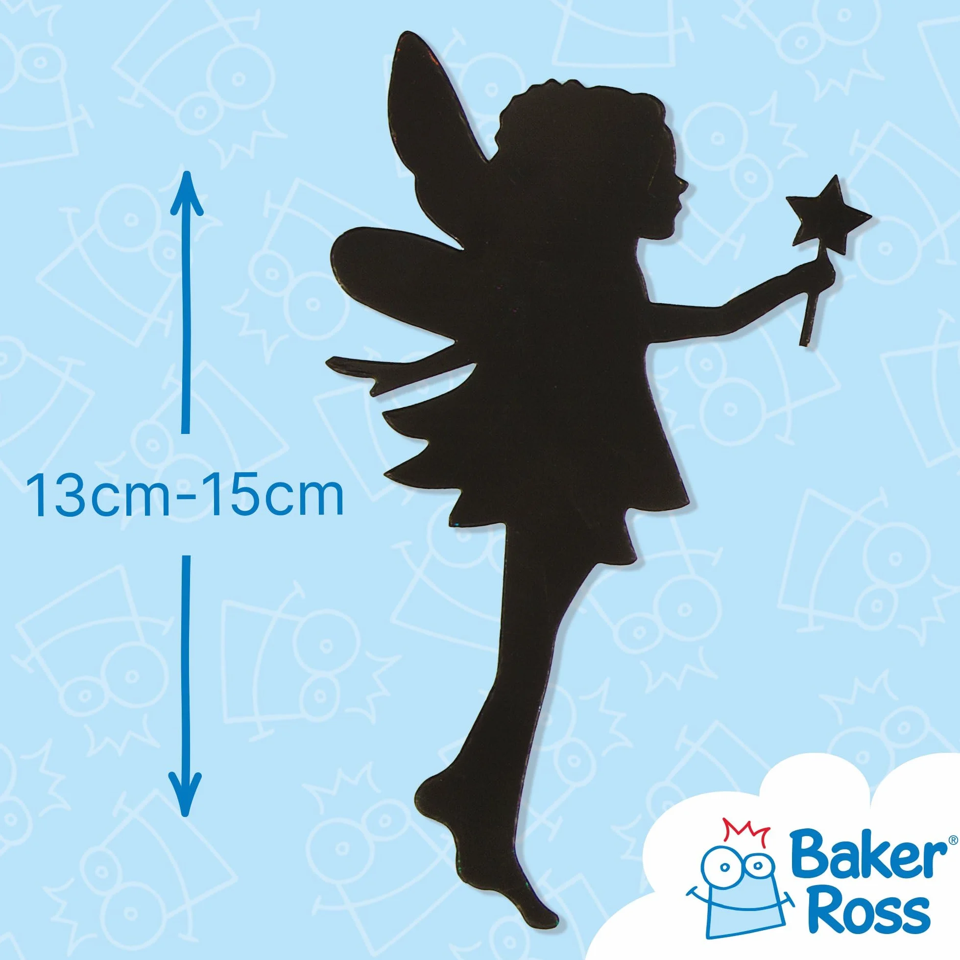 Baker Ross Fées aimantées à gratter Lot de 10 Loisirs créatifs enfants