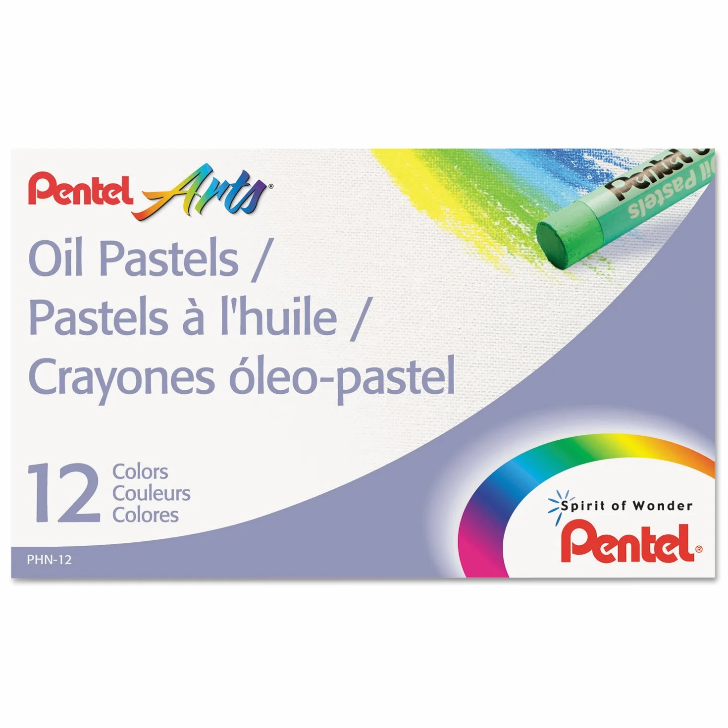 PENTEL Pastel à huile PHN4 12 pièces étui plastique