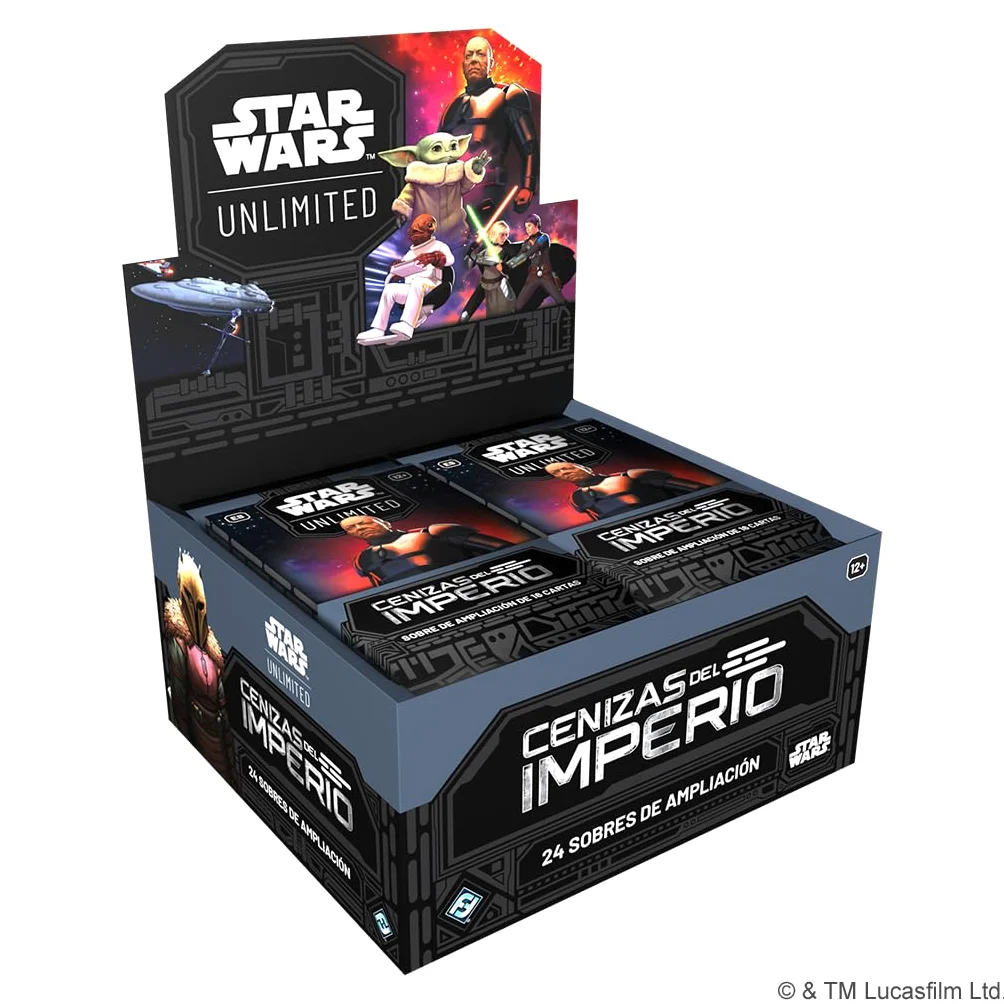 Asmodee FFG Star Wars Unlimited Jeu de Cartes à Collectionner Cendres de l'empire, 24 enveloppes de 16 Cartes, TCG à partir de 12 Ans, pour 2 Joueurs, Espagnol