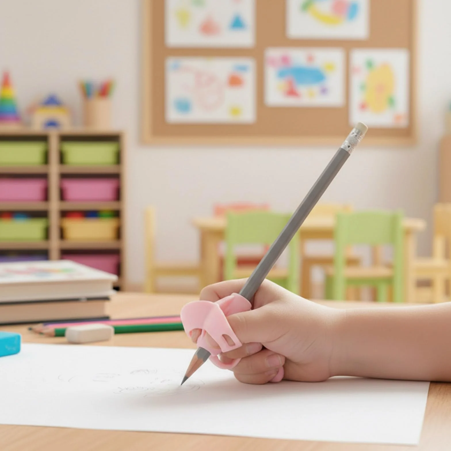 Guide Doigts Écriture Ergonomique Grip Crayon Caoutchouc Souple 5 Pièces