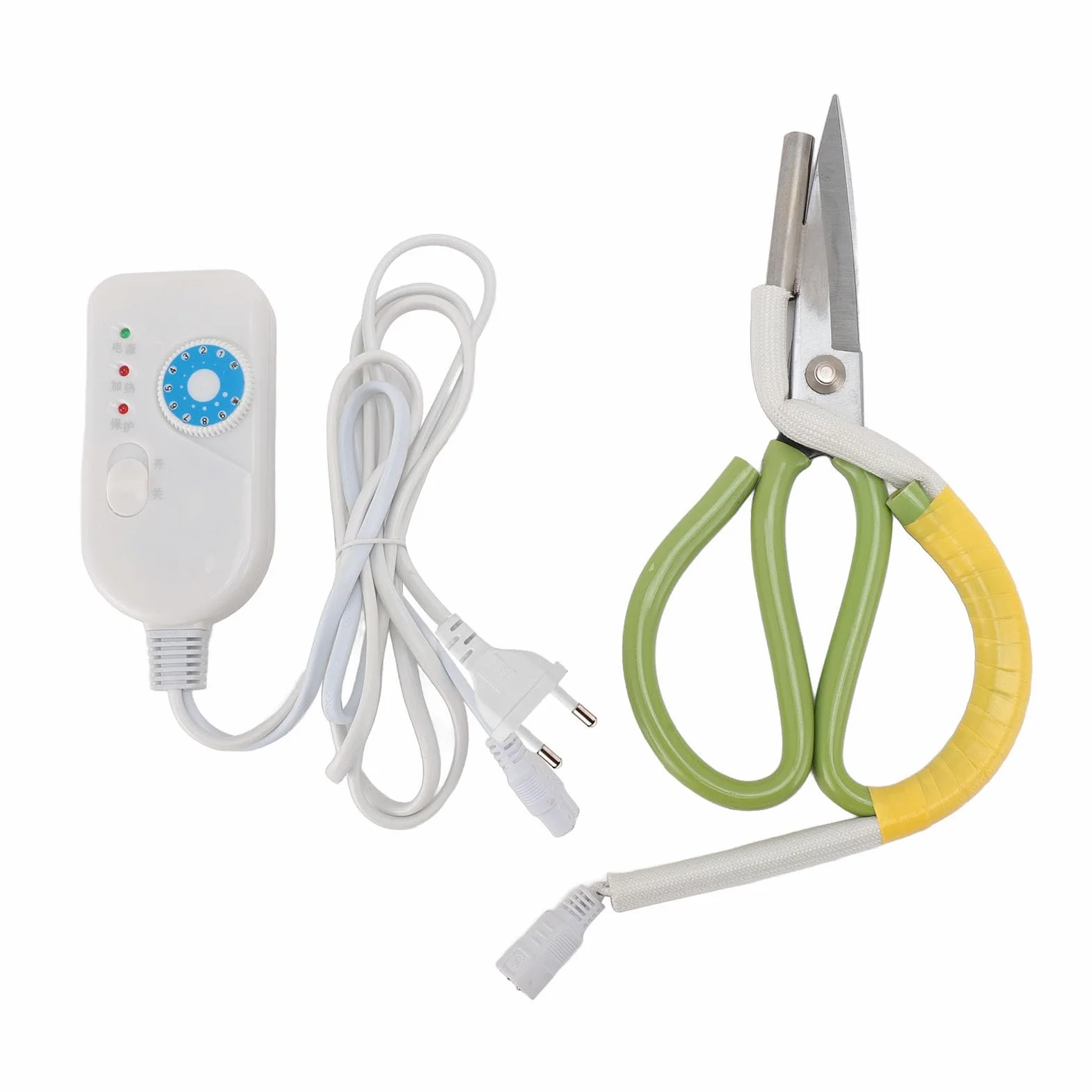 Ejoyous Ciseaux Chauffants électriques, Température Réglable avec éclairage, 220V pour Habillement