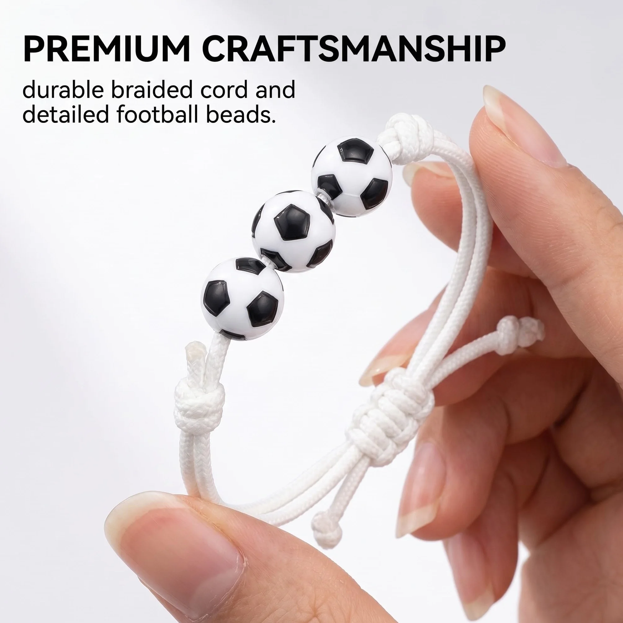 Ensemble de 15 Bracelets de Football Ajustables, Bracelets d'Amitié (3 Couleurs)