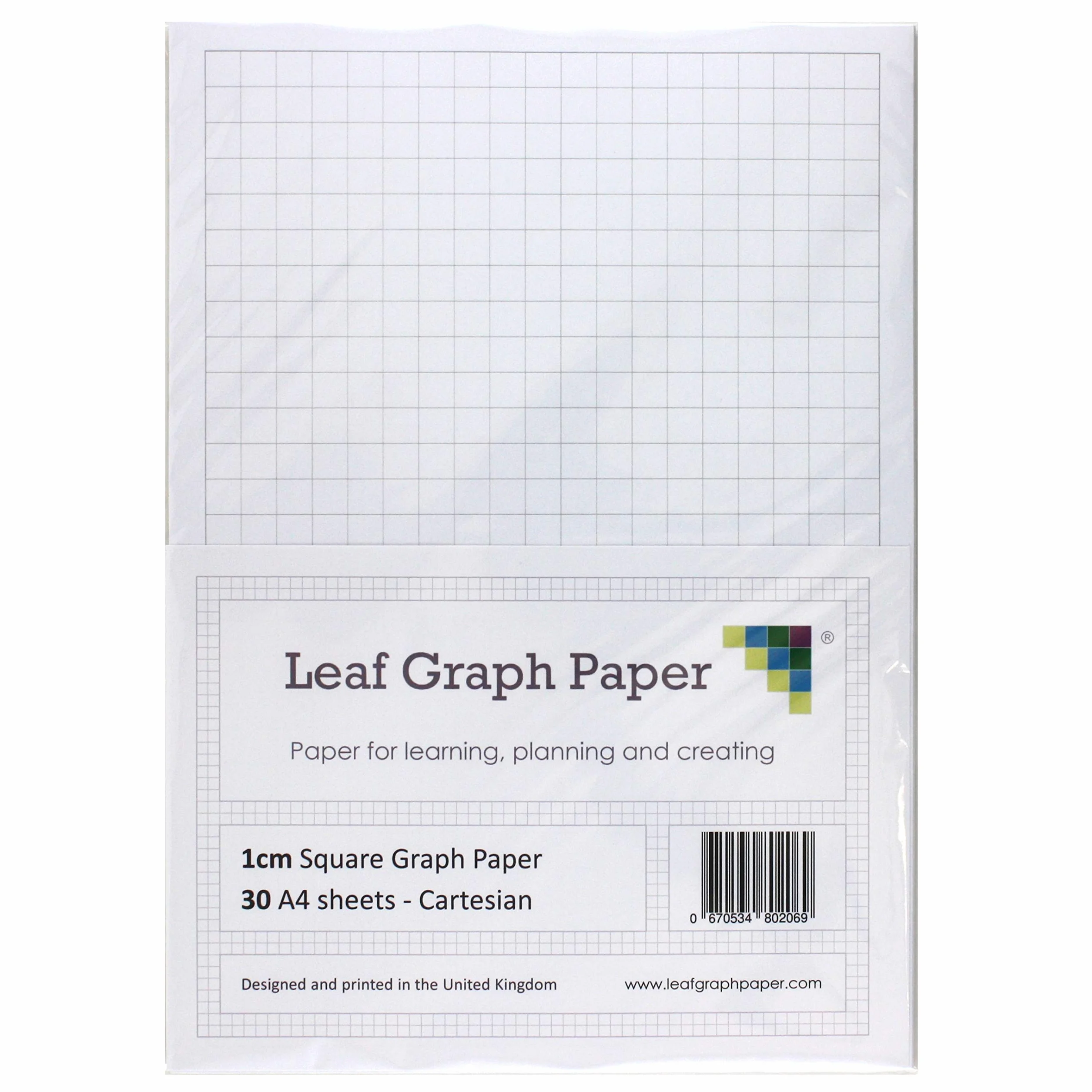 Papier millimétré A4 10 mm 1 cm 30 feuilles mobiles quadrillées gris