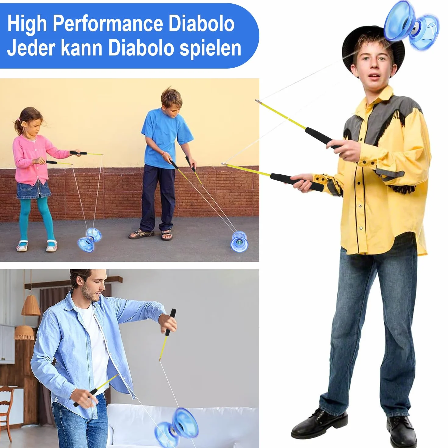 Jeu de Jonglerie Diabolo d'équilibre extérieur ø 12 cm