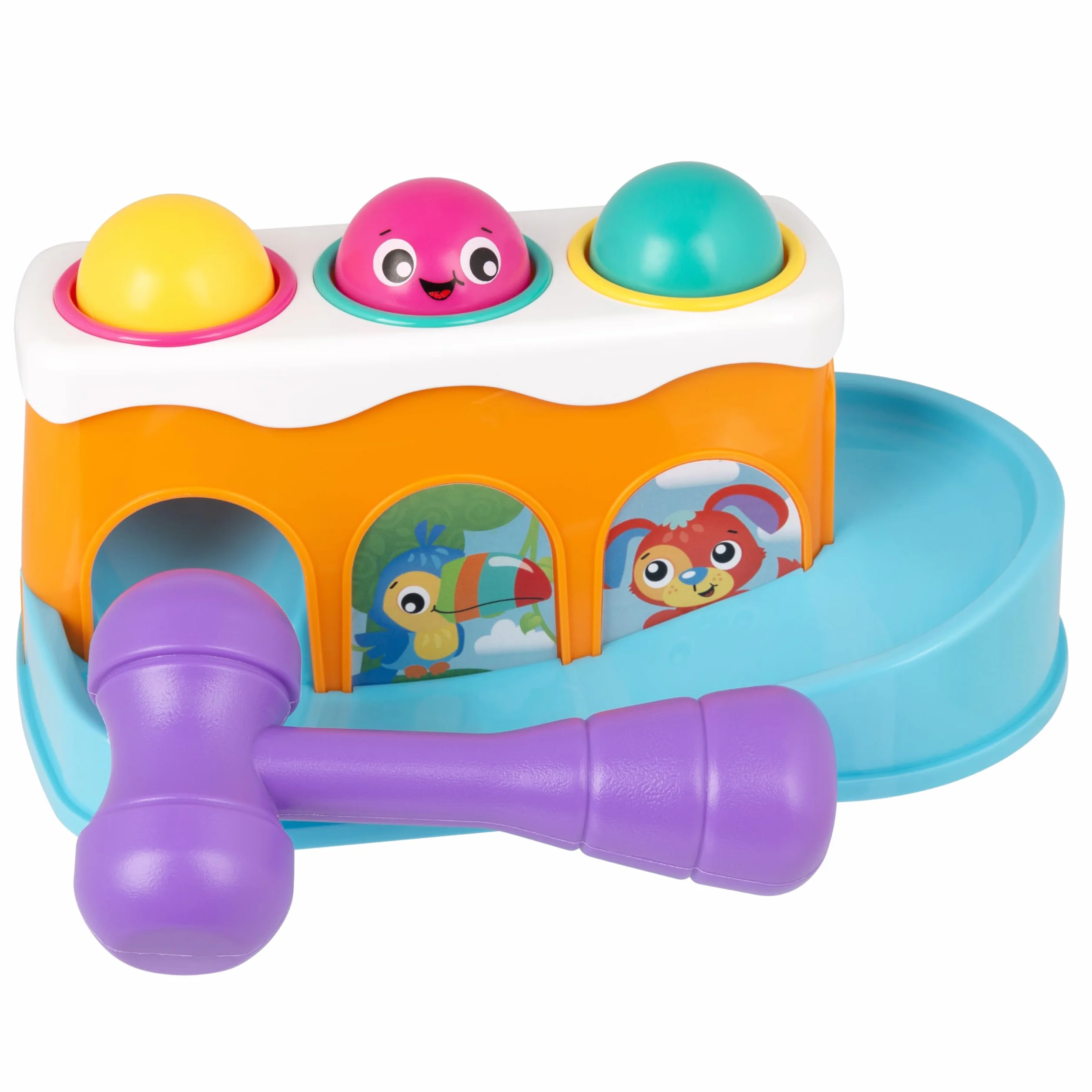 Playgro Bop 'N Roll Ramp, Banc à marteler, Jouet éducatif, Cadeau 12 Mois+