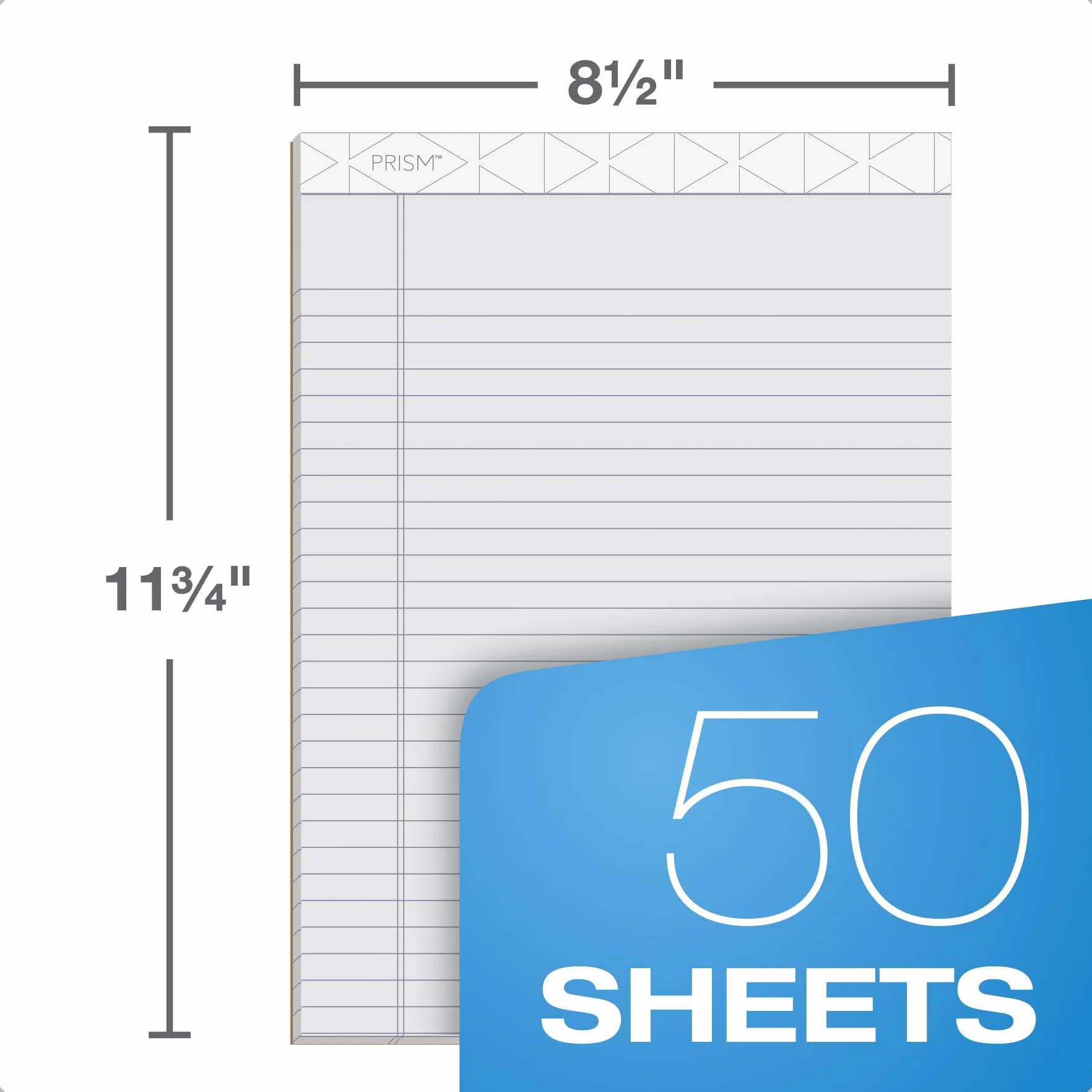 Tops Prism+ Lot de 6 blocs d'écriture 21,6 x 29,9 cm Couleurs assorties 50 feuilles pages perforées