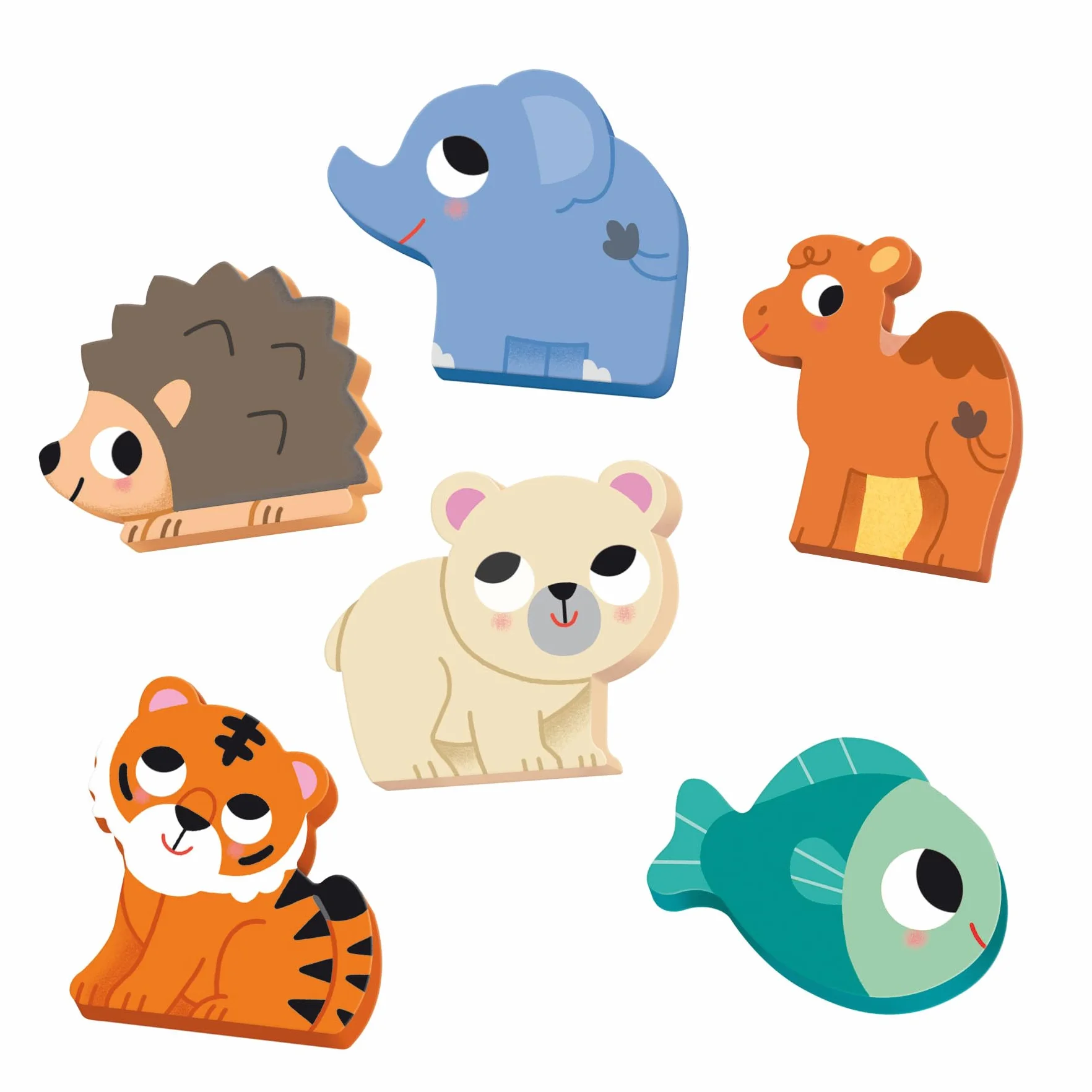 Goula 6 Habitat Puzzles Éducatifs en Bois pour Enfants dès 2 Ans