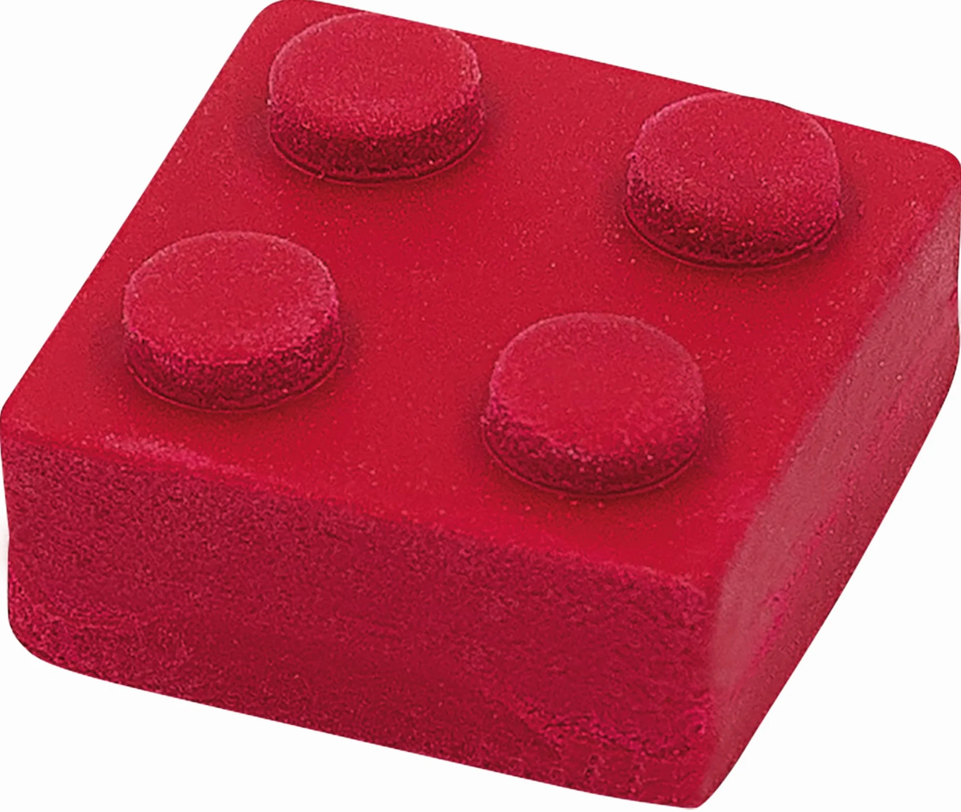 WEDO Bricky 4 gommes en forme de blocs de construction plastique PVC 2,5 x 2,5 x 1,3 cm