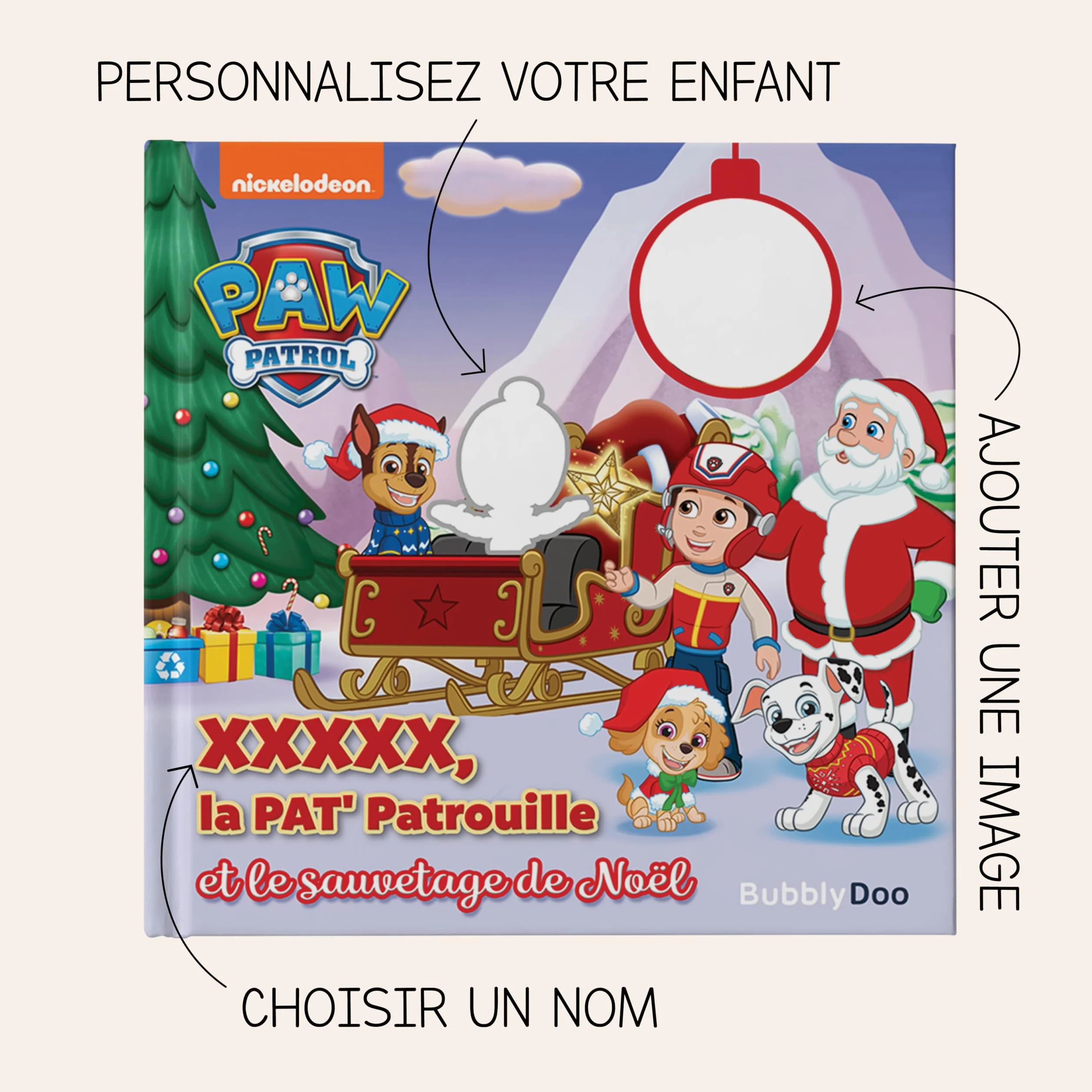 Livre personnalisé pour enfants BubblyDoo La Pat' Patrouille sauve Noël 2-8 ans