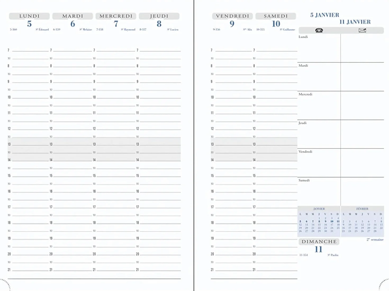 Exacompta Agenda Visuel 7 Winner Semainier 15 x 21 cm Septembre 2026 Août 2027