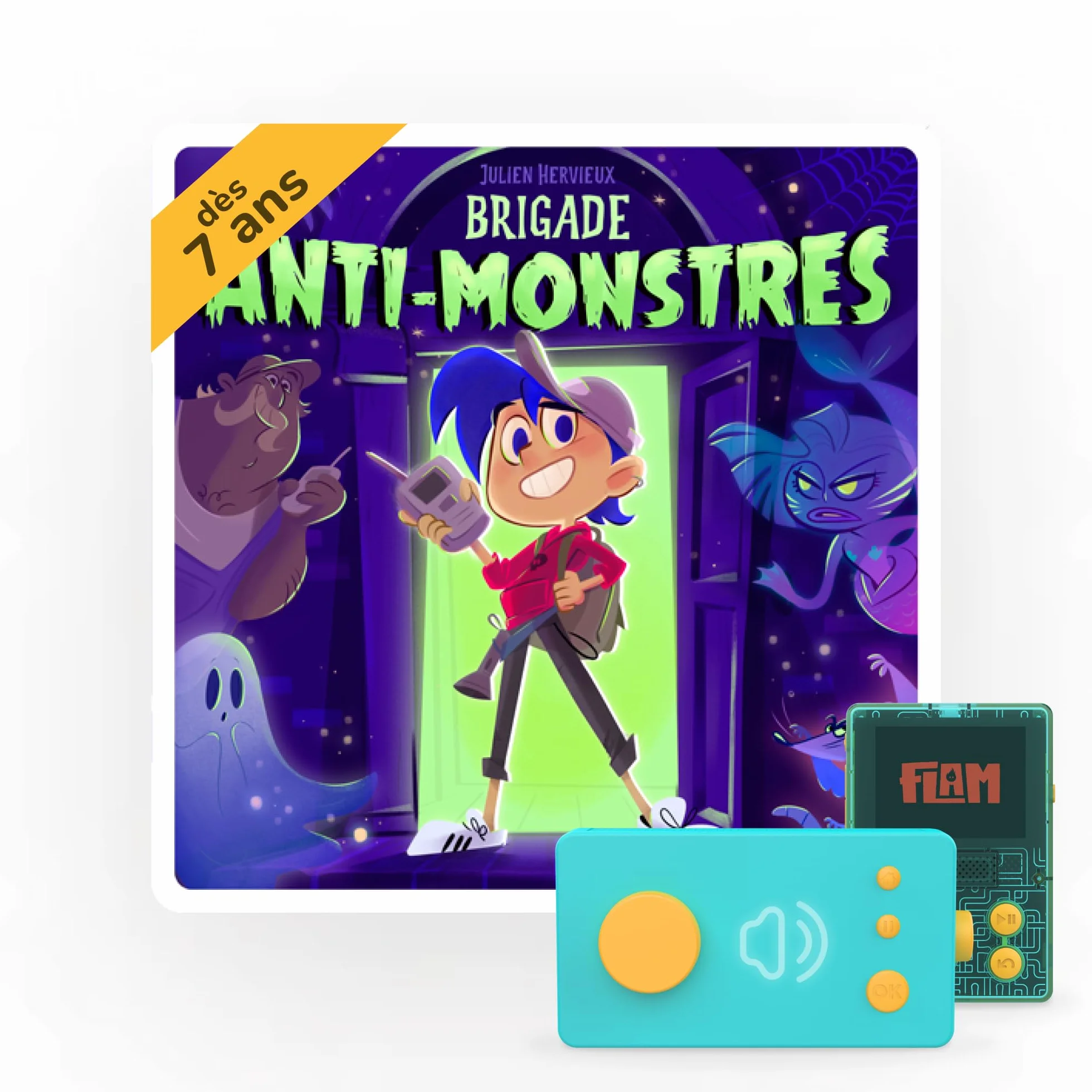 Lunii Brigade Anti-Monstres Livre Audio interactif français durée 1h58 dès 7 Ans Ma Fabrique à Histoires FLAM