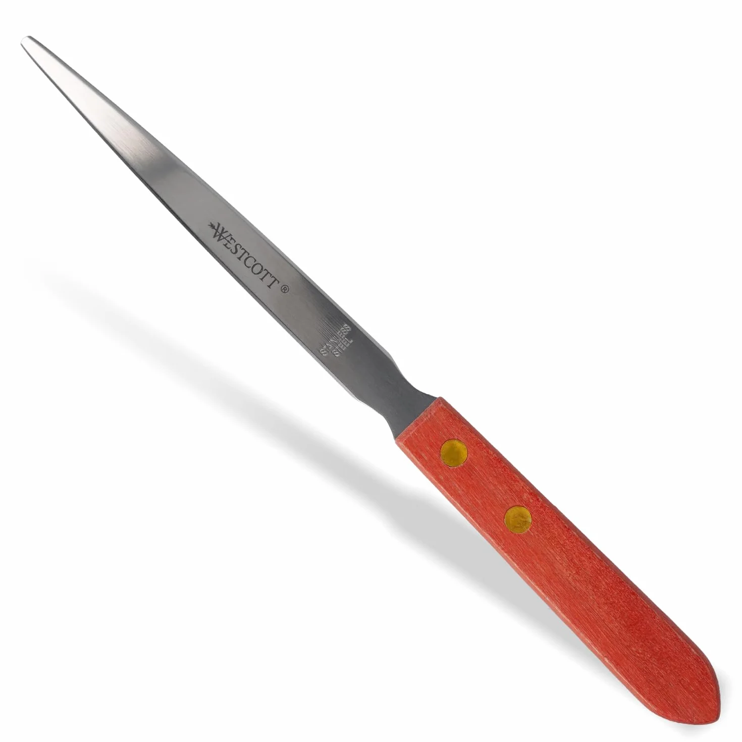 Westcott Coupe-papier lame acier inoxydable manche bois brun ergonomique E-29694 00
