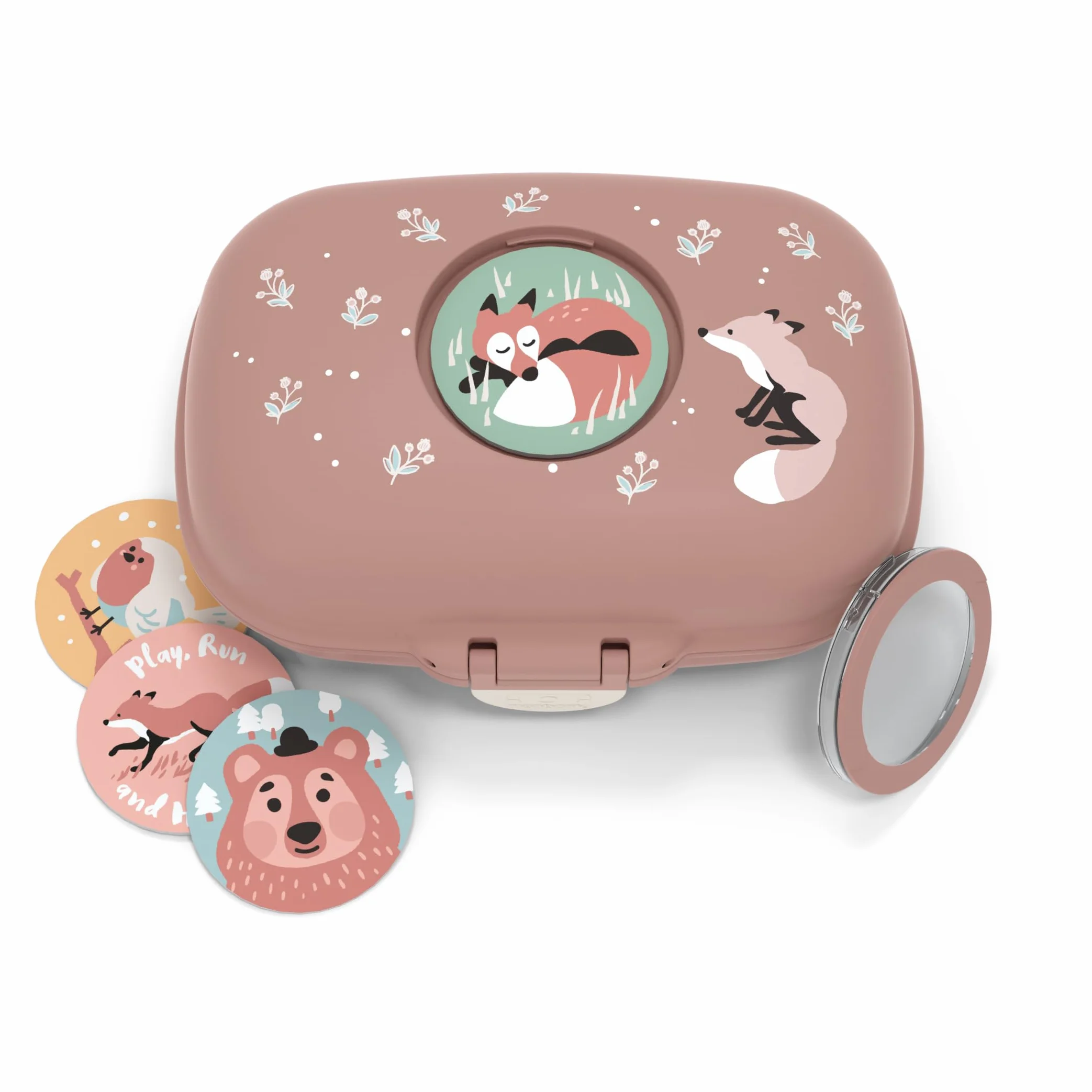 Monbento MB Gram Fox Boîte à Goûter Enfant Snack Box Sans BPA Rose Cannelle