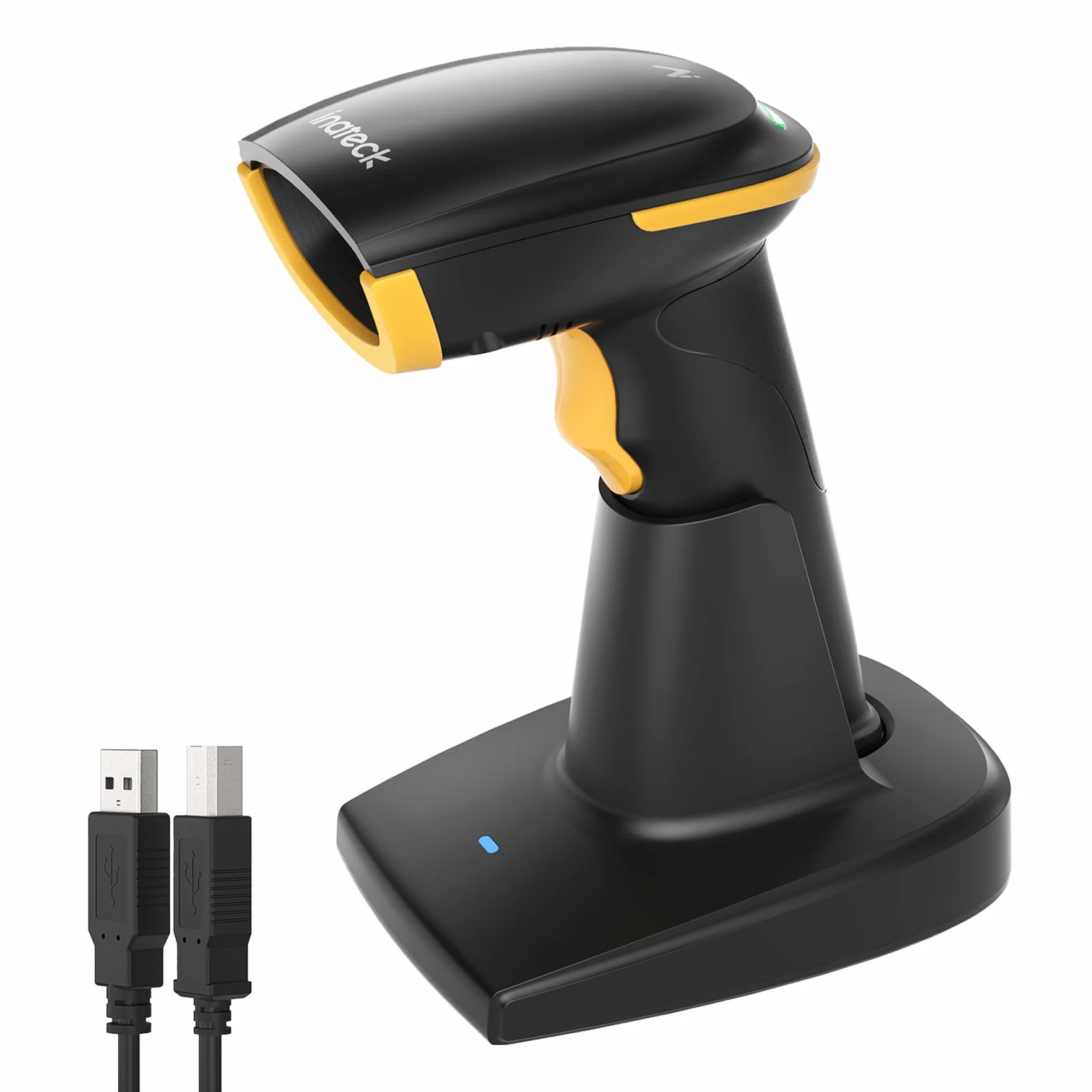 Inateck Scanner de Codes-Barres Bluetooth 2D sans Fil, QR Code 2D avec Batterie 2600 mAh et Base de Charge, BCST-36