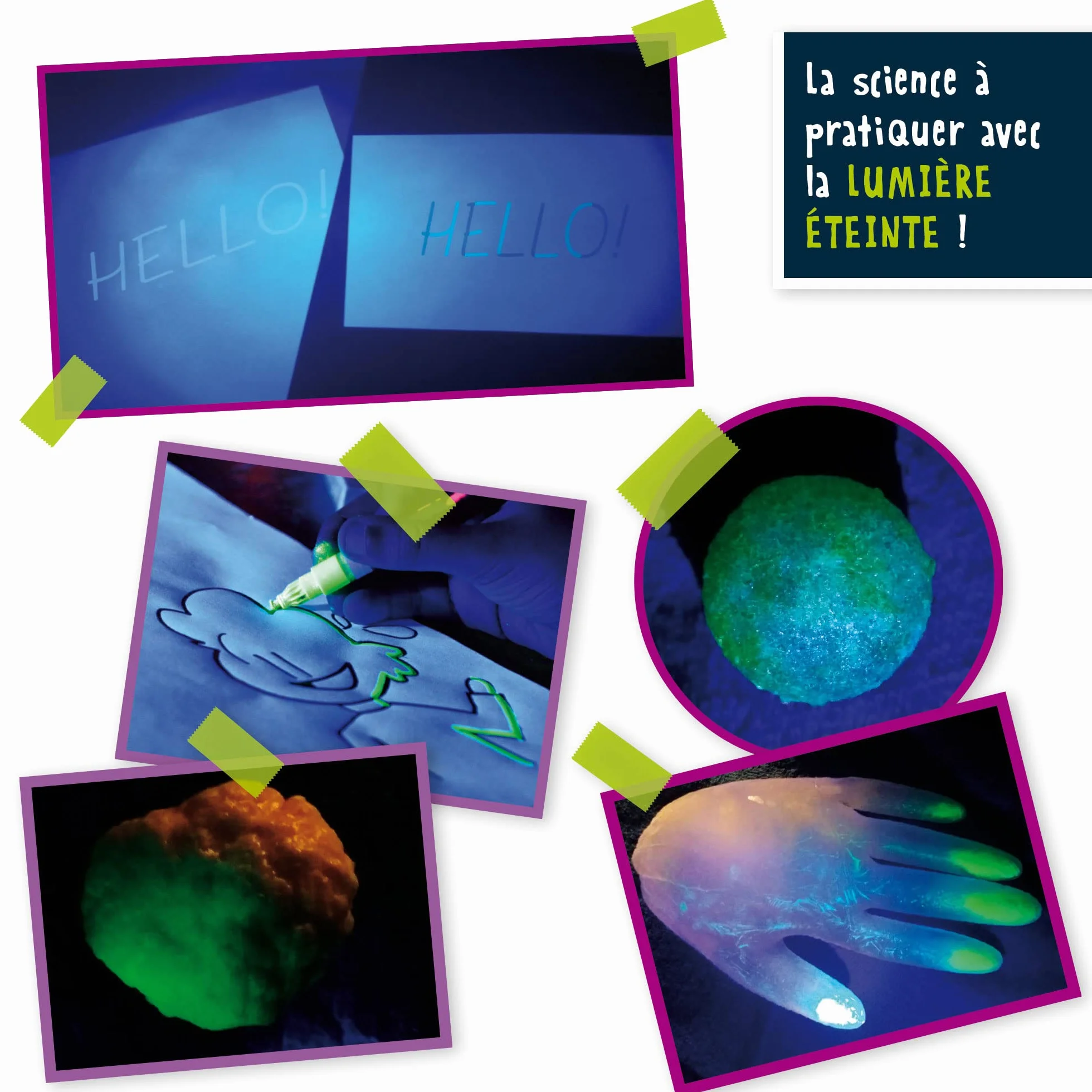 Lisciani I'M A GENIUS SCIENCE Jeu Scientifique Phosphorescent pour Enfants 8+ Ans Expériences Luminescentes Kit Complet