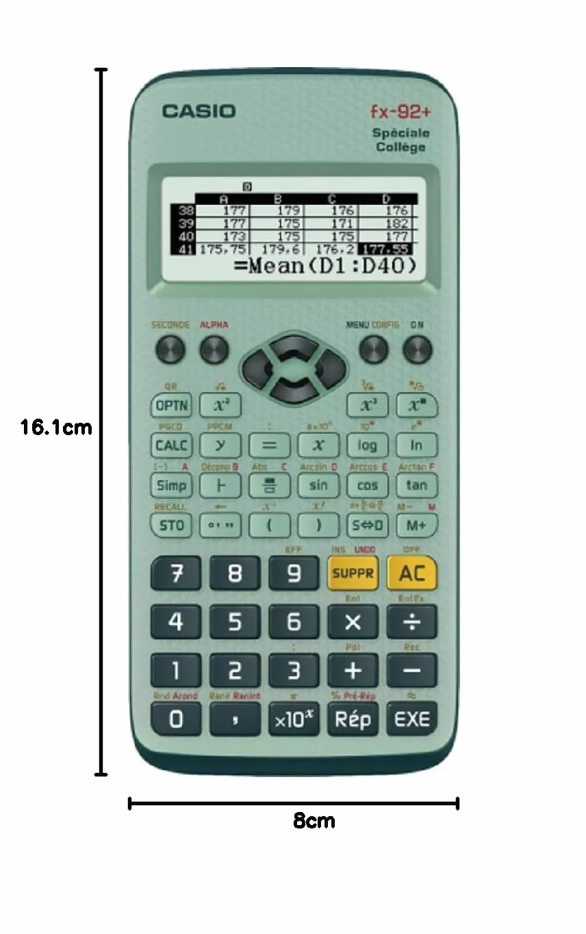 CASIO fx-92+ Spéciale collège Calculatrice scientifique
