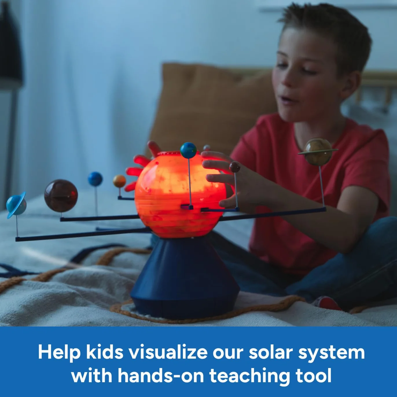 Learning Resources GeoSafari Système Solaire motorisé avec projecteur Apprentissage Astronomie Enfants 5+