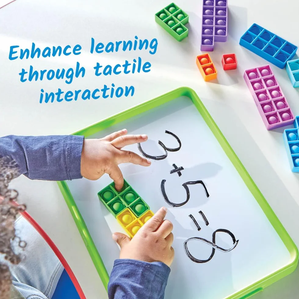 Learning Resources Popper Sensoriel à Bulles pour la Numératie Précoce, Jouet Multisensoriel de Compter, Addition et Soustraction, Cadeau 3-5 Ans