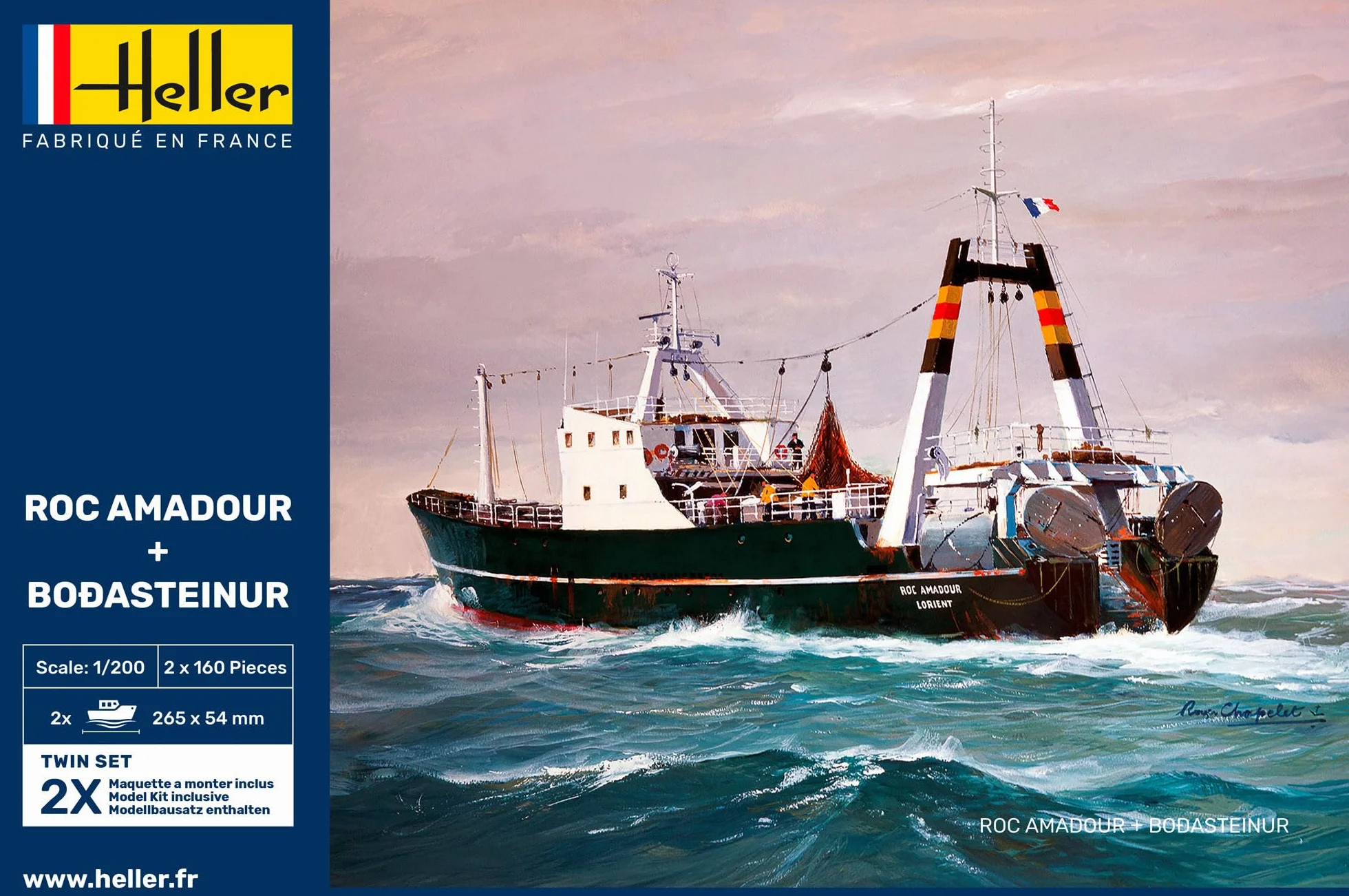 HELLER JOUSTRA Maquette Bateau Roc Amadour Bodasteinur Twinset