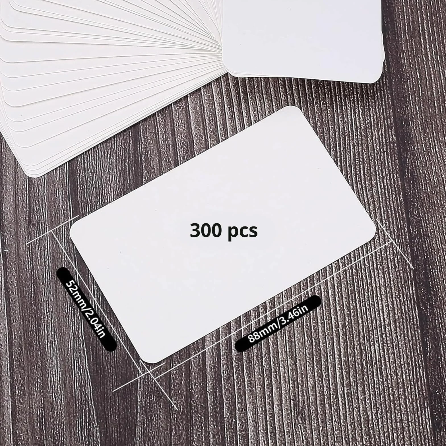 Papier Carte de Visite Personnalisée 300 Pcs, Cartes Postales Vierges Kraft, 8,8 x 5,4 cm, Blanc
